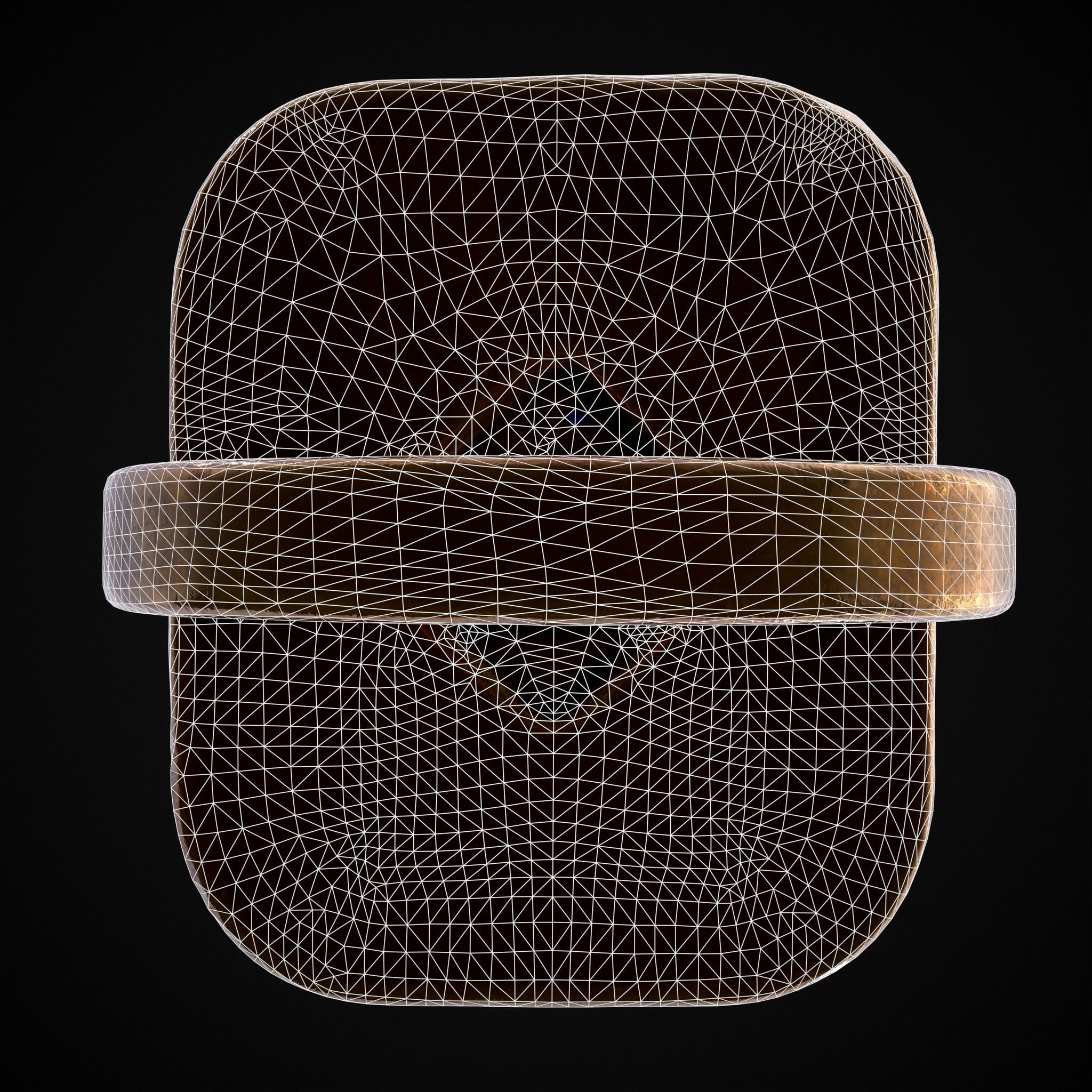 Medieval Angel Wing Ring Low-poly 3D model_10