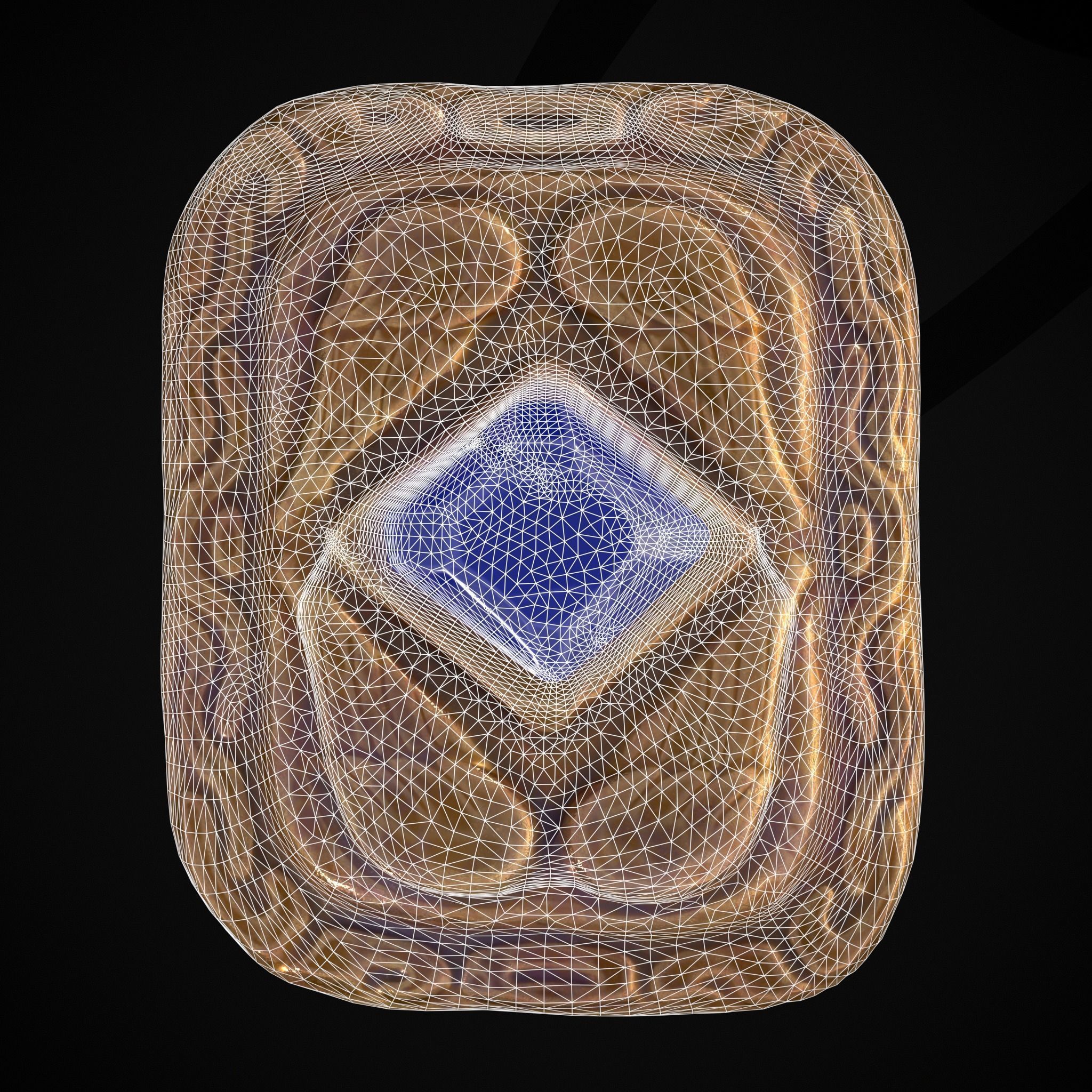 Medieval Angel Wing Ring Low-poly 3D model_4