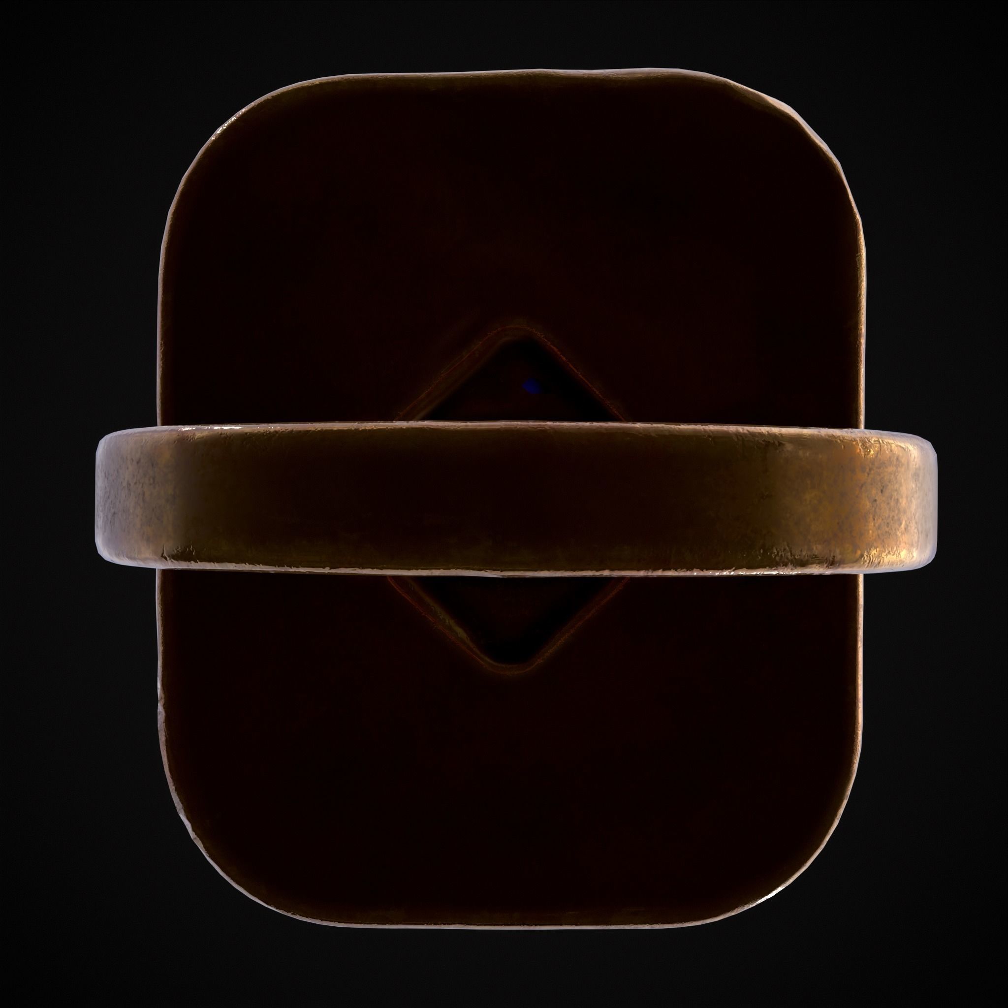 Medieval Angel Wing Ring Low-poly 3D model_9