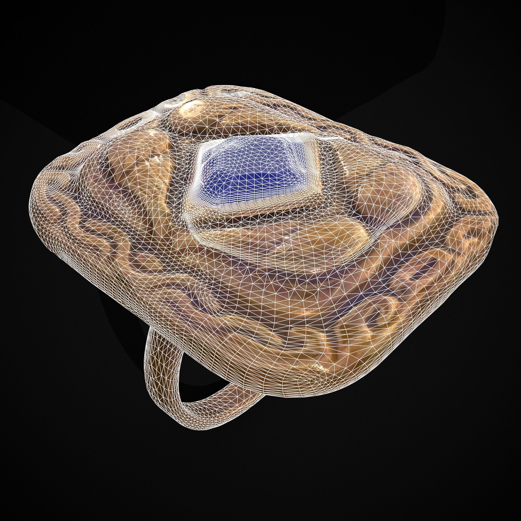 Medieval Angel Wing Ring Low-poly 3D model_14