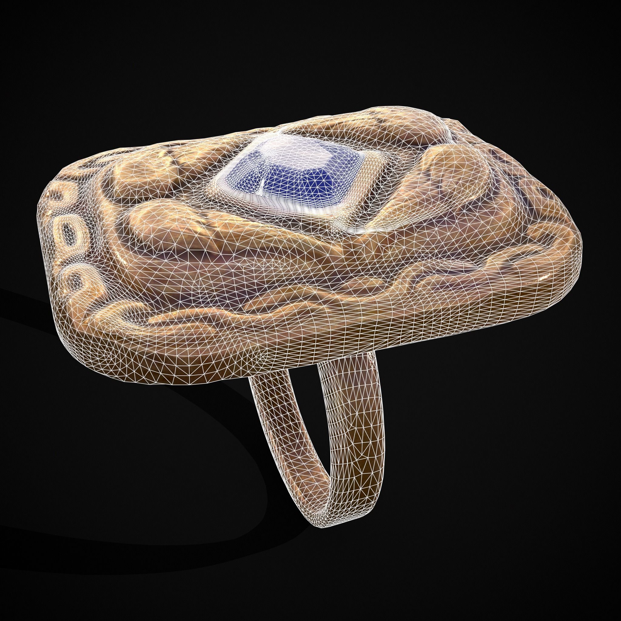 Medieval Angel Wing Ring Low-poly 3D model_18