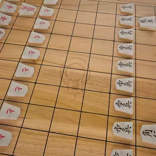 Chess Japanese Shogi - 4 masked - traditional Low-poly 3D model