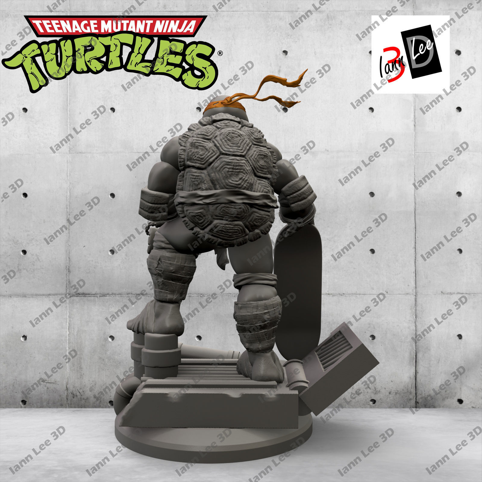 TMNT MICHELANGELO MIKE TORTUGA NINJA FAN ART 3D print model_2