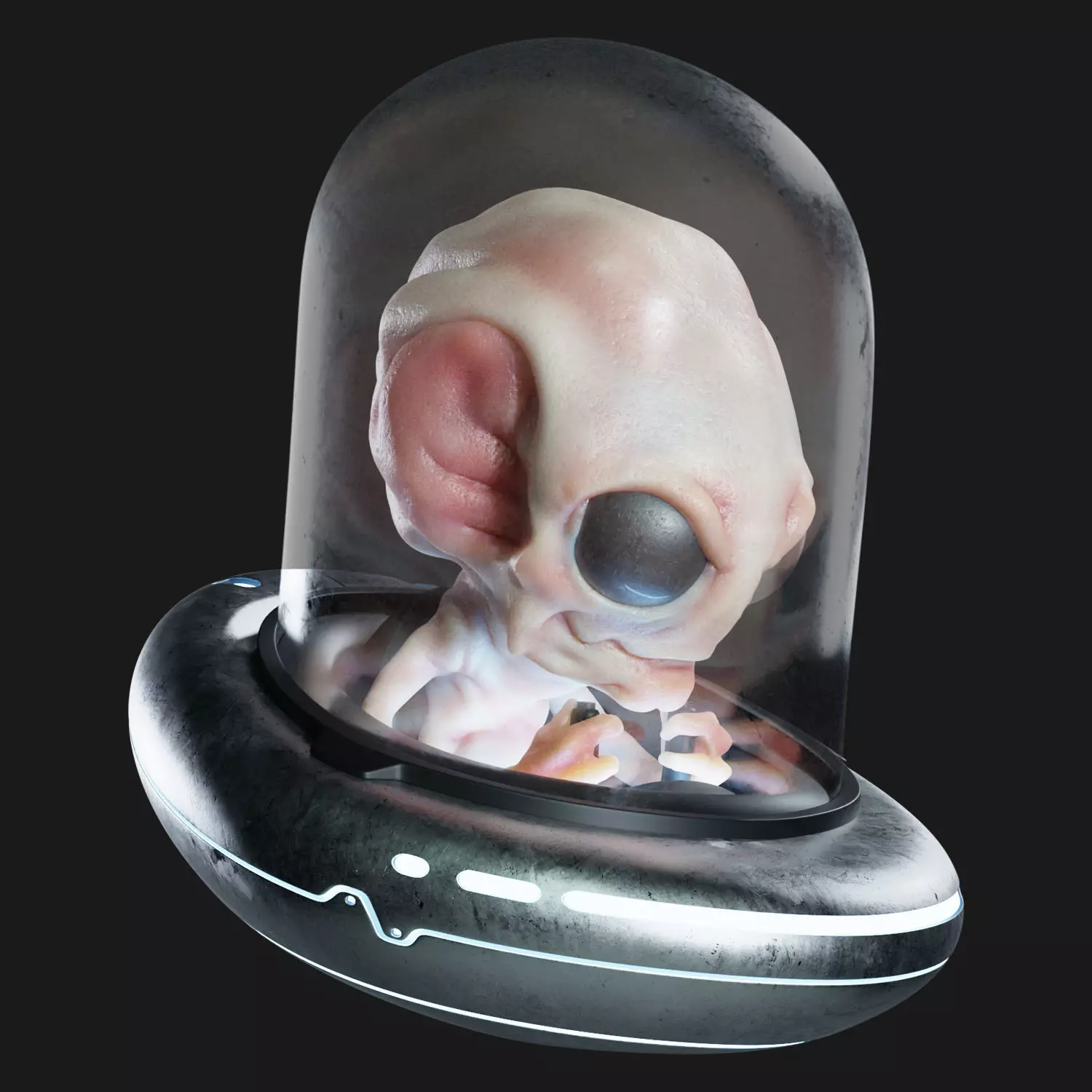 Alien UFO Blender 3D model