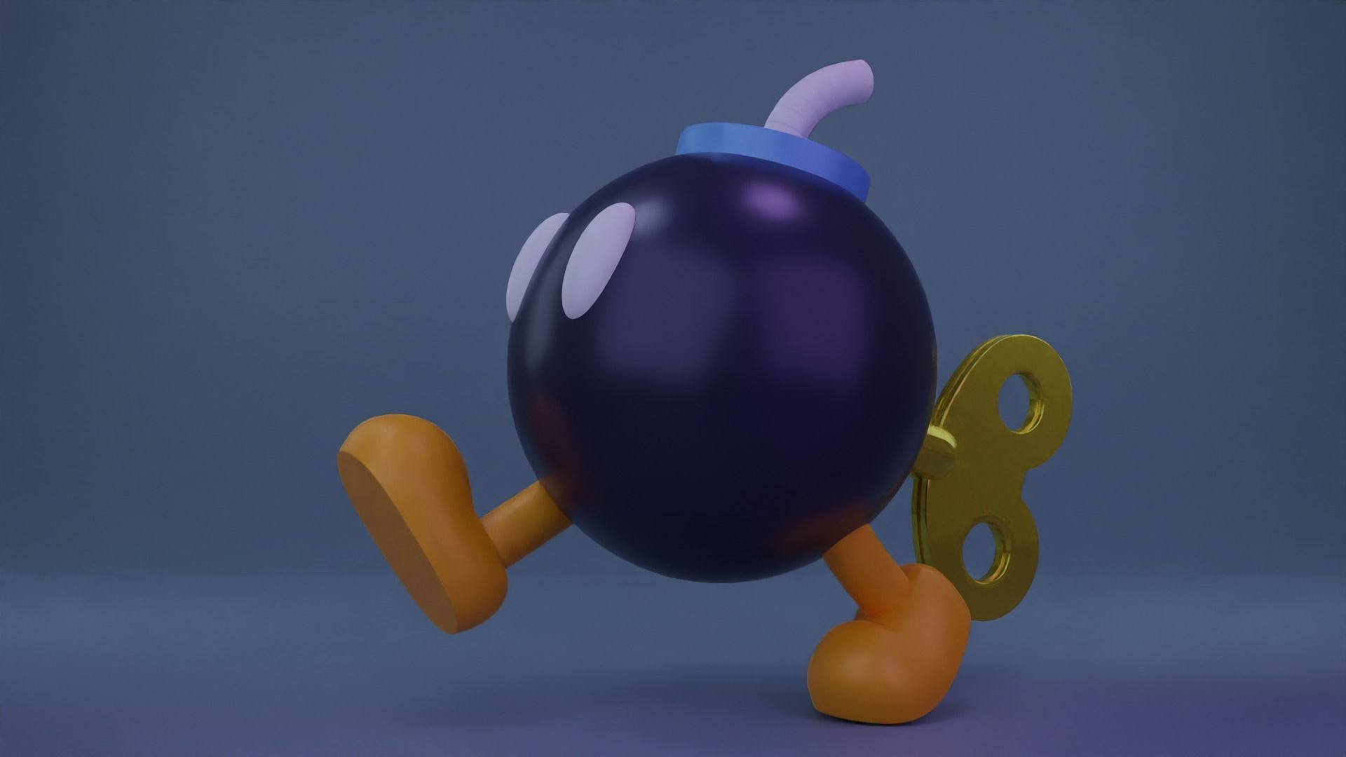 Bob-omb nintendo mario cup 3D model_12