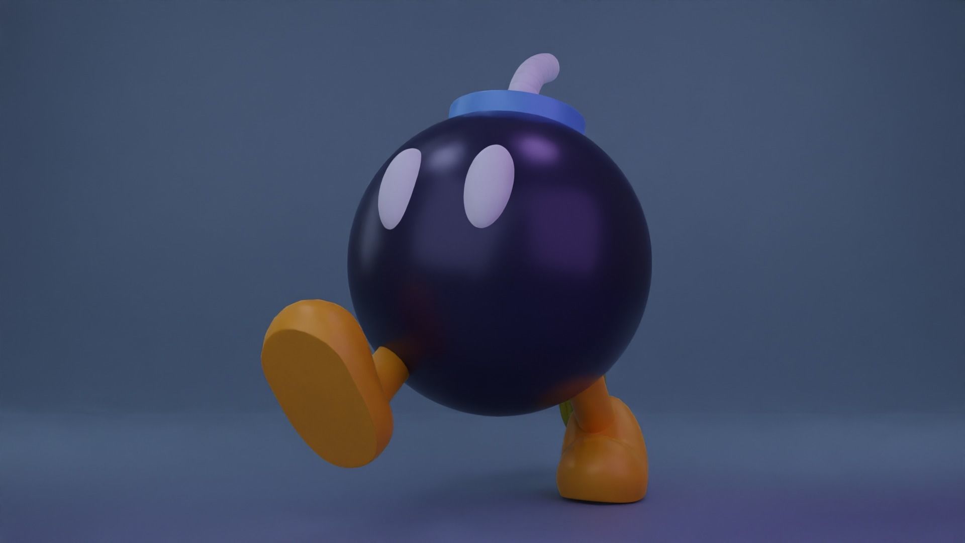 Bob-omb nintendo mario cup 3D model_13
