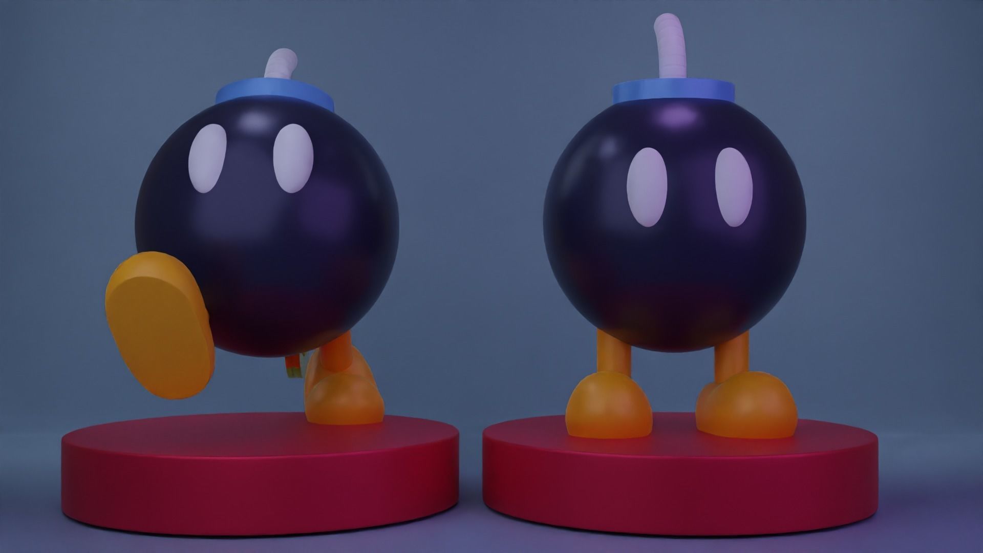 Bob-omb nintendo mario cup 3D model_14