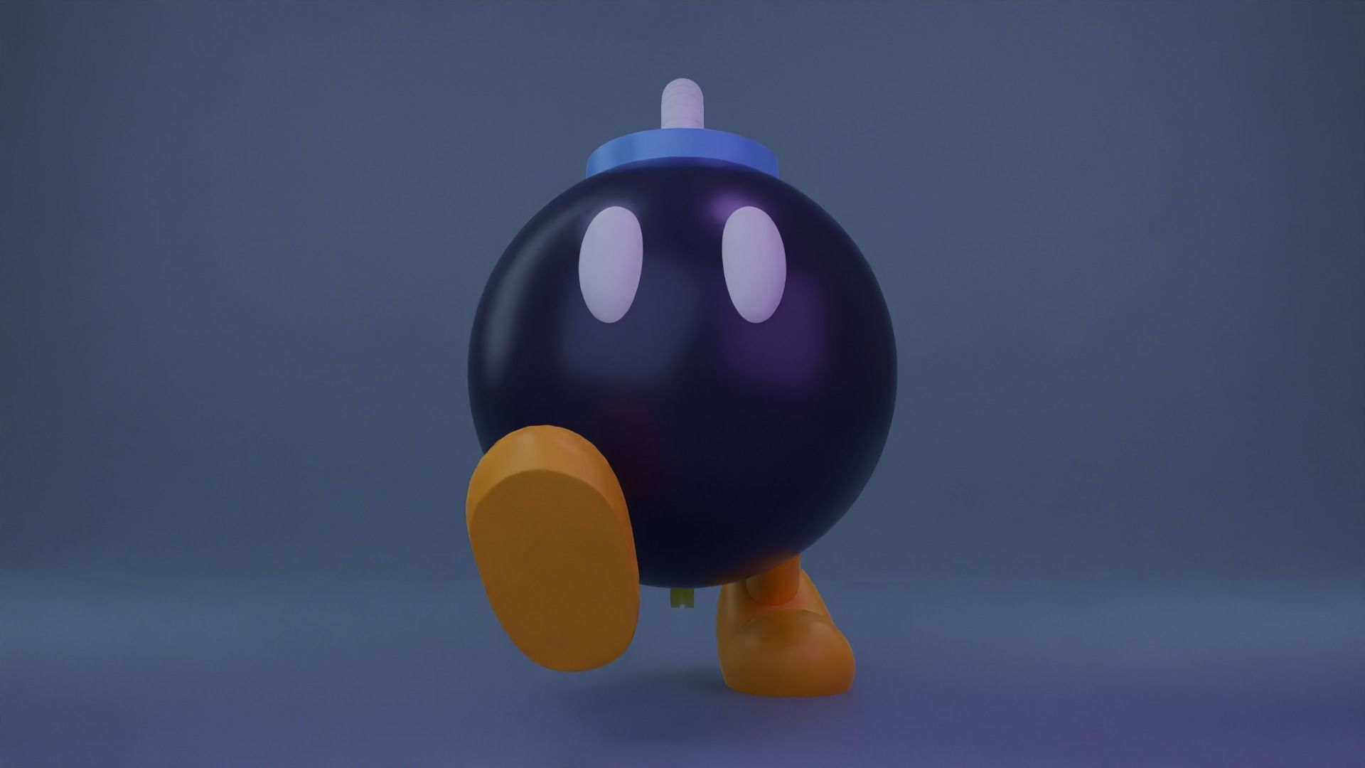 Bob-omb nintendo mario cup 3D model_7