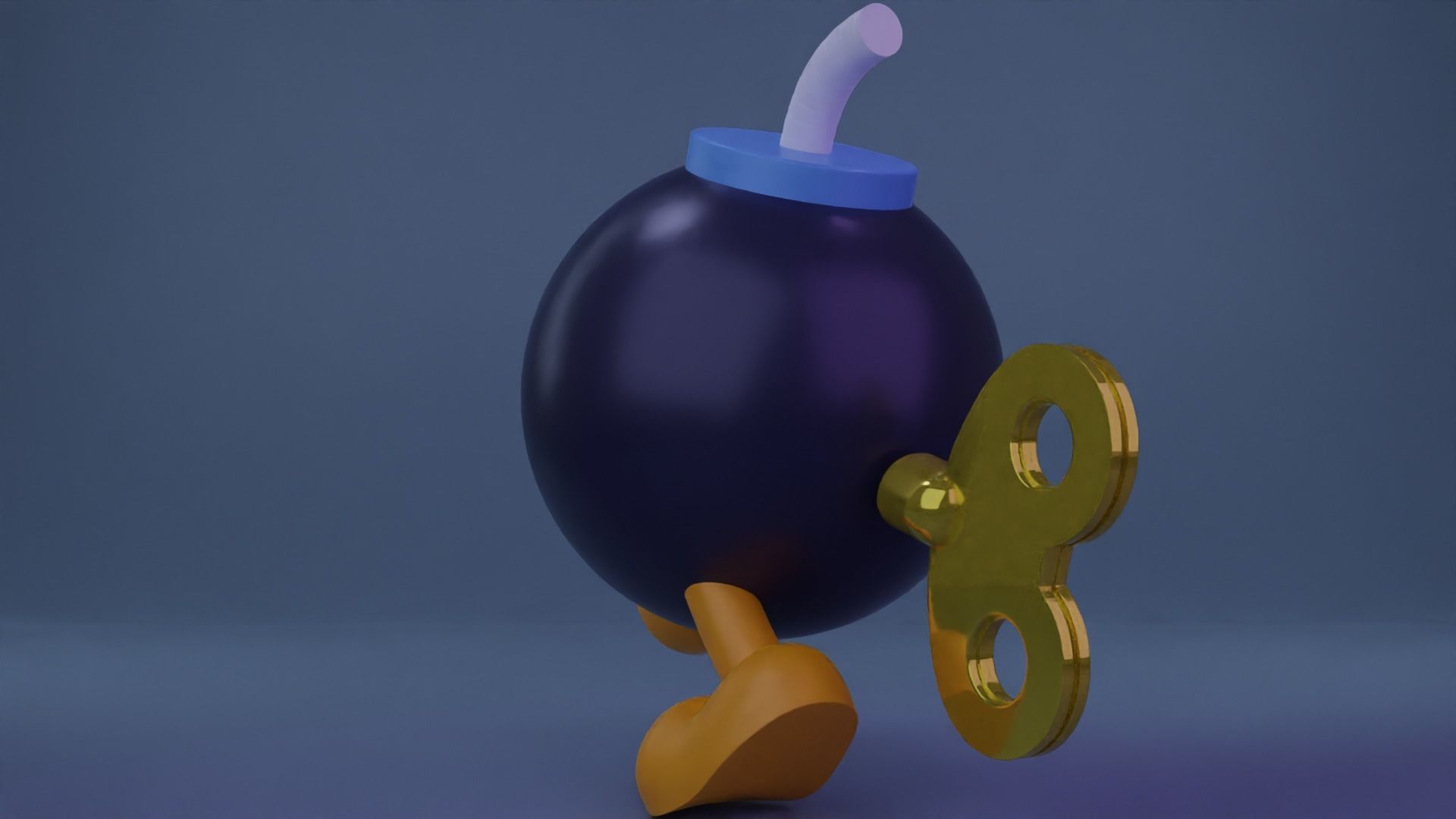 Bob-omb nintendo mario cup 3D model_11