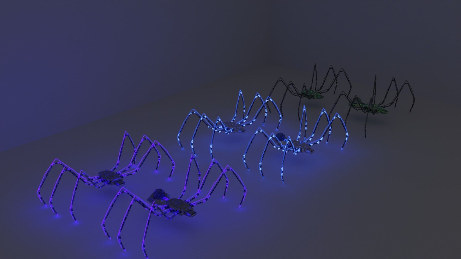 12 usb robot hologram threads and top quality textures Free 3D model_2