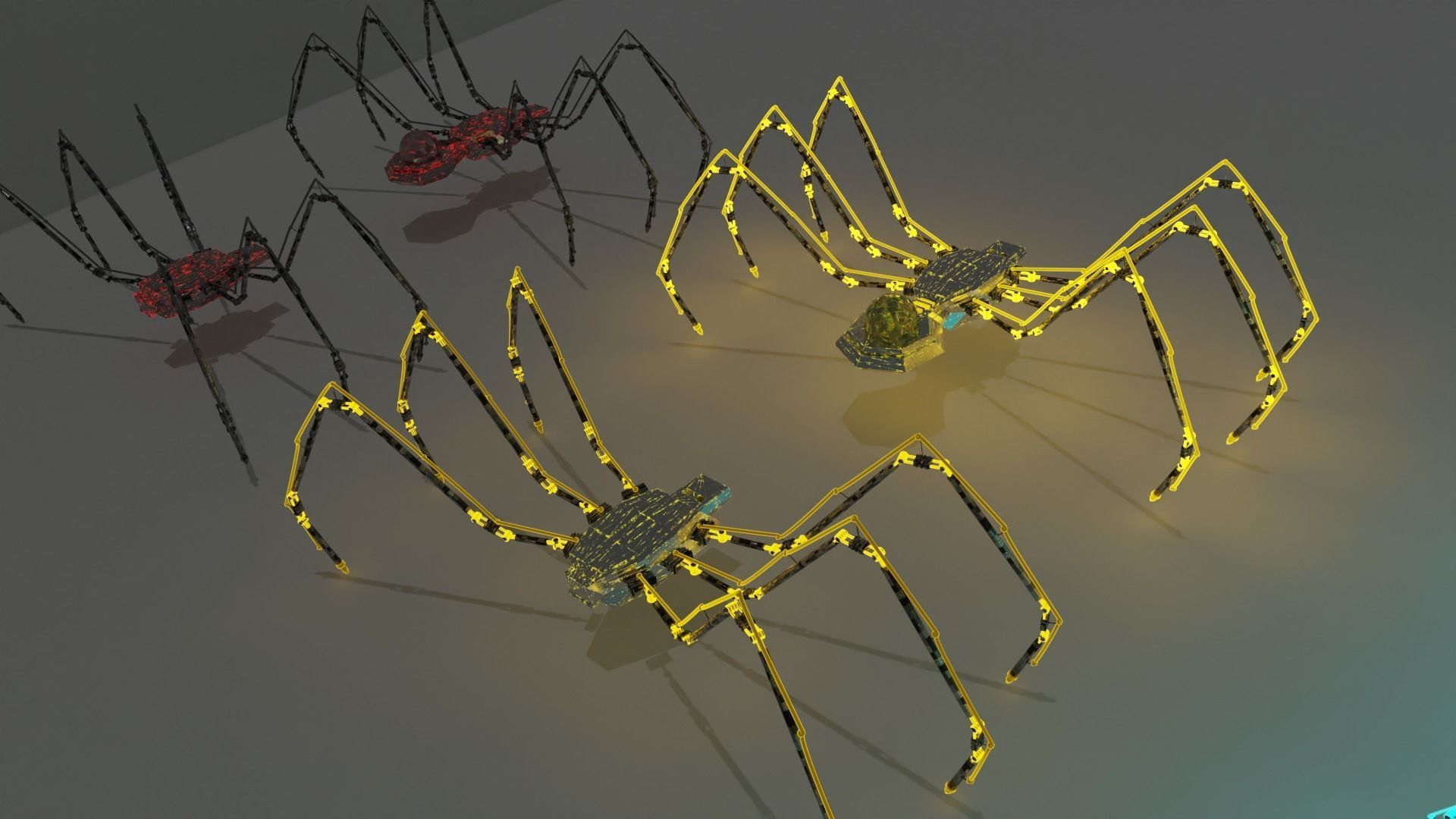 12 usb robot hologram threads and top quality textures Free 3D model_8