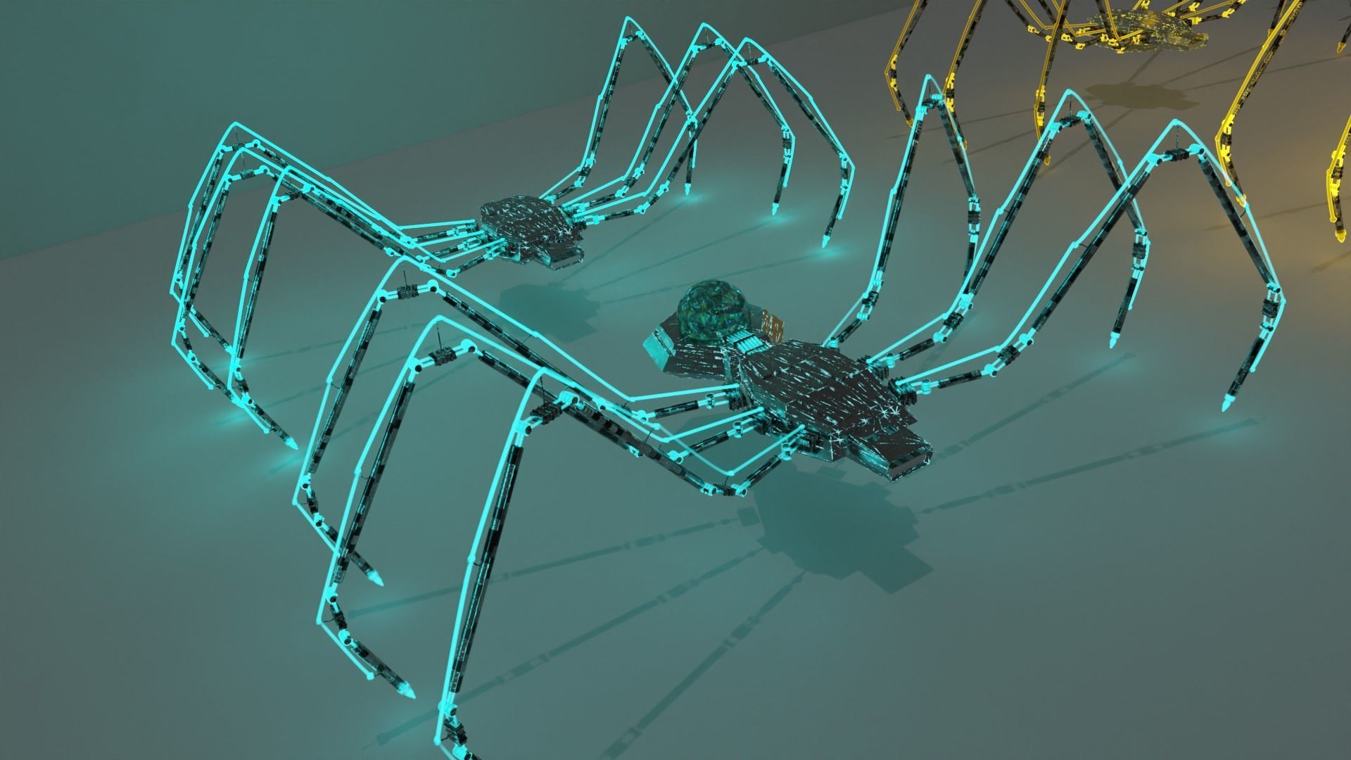 12 usb robot hologram threads and top quality textures Free 3D model_9