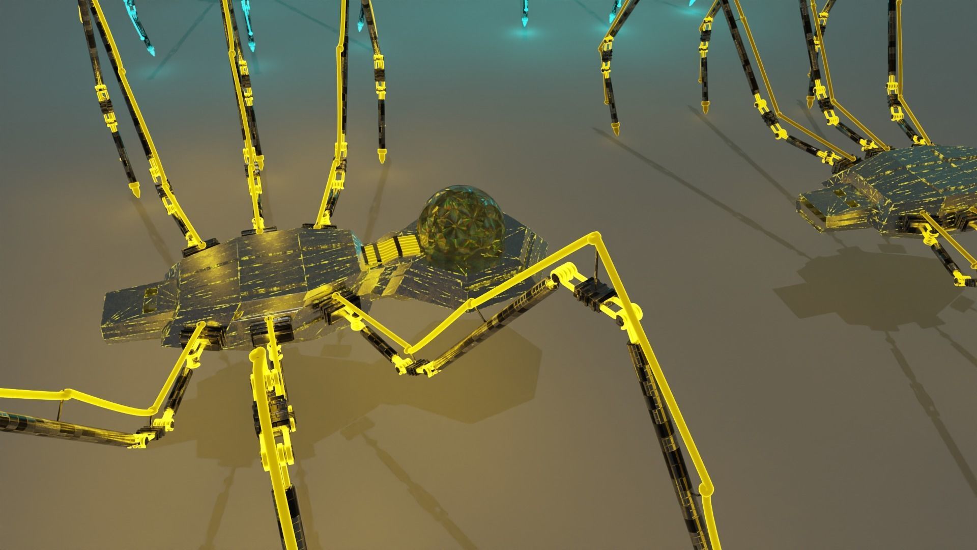 12 usb robot hologram threads and top quality textures Free 3D model_7