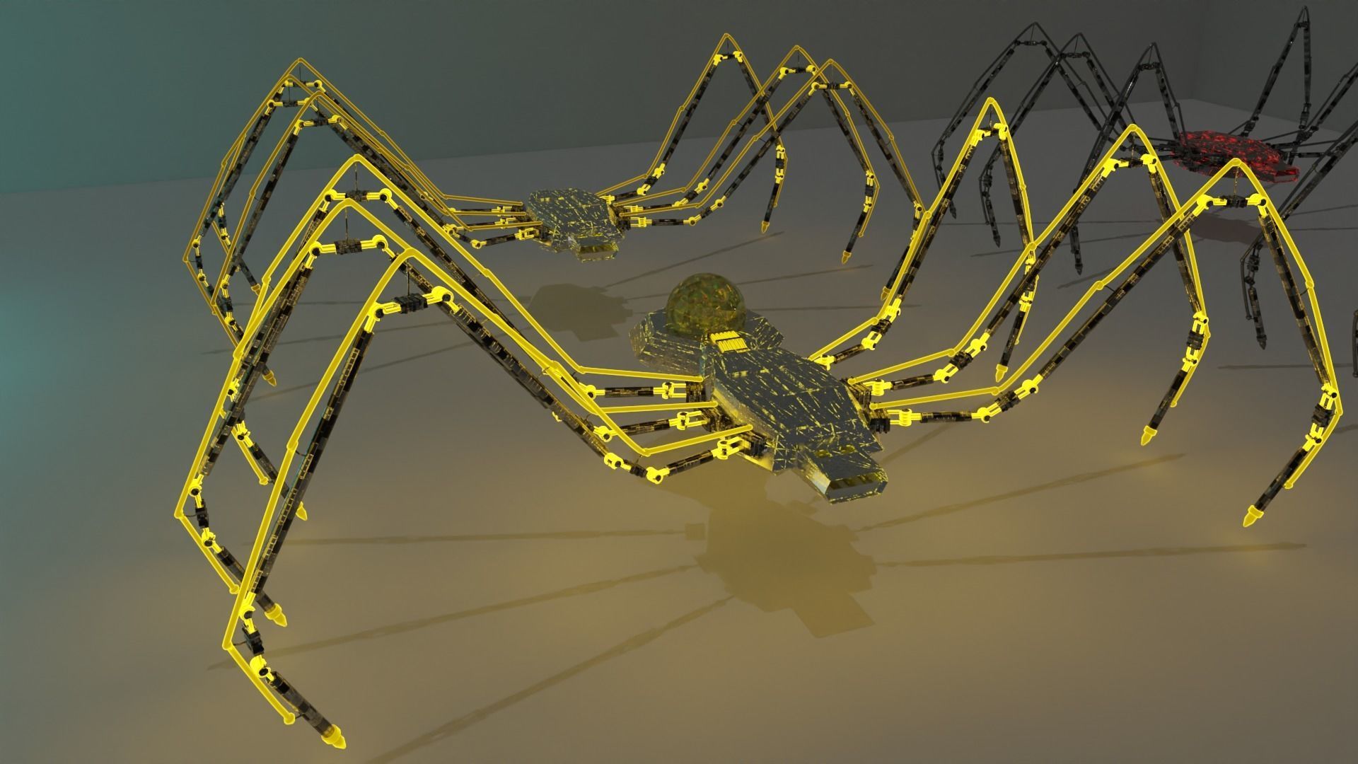 12 usb robot hologram threads and top quality textures Free 3D model_6