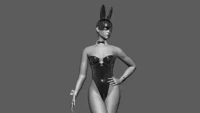 BunnyGirl 3D Model woman in lingerie