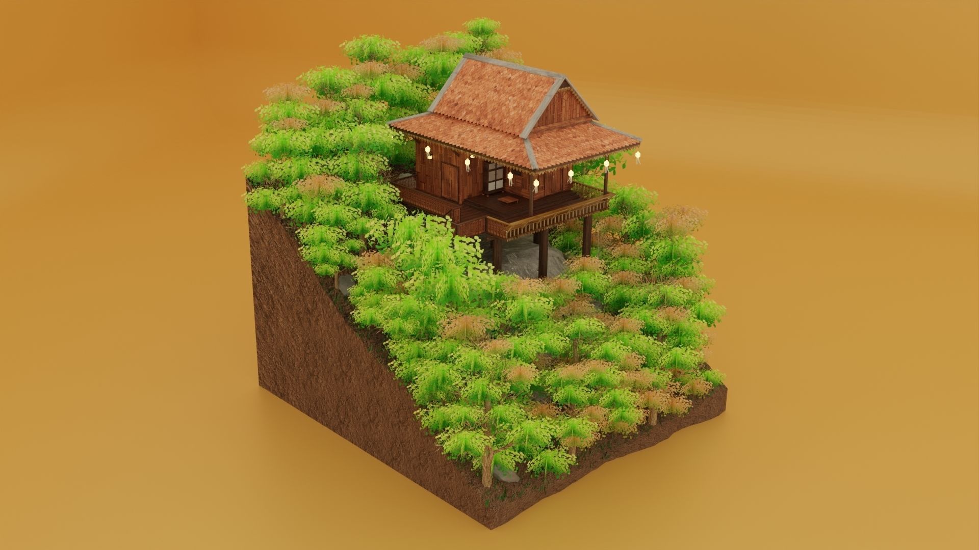 3D Thai style house 3D model | CGTrader