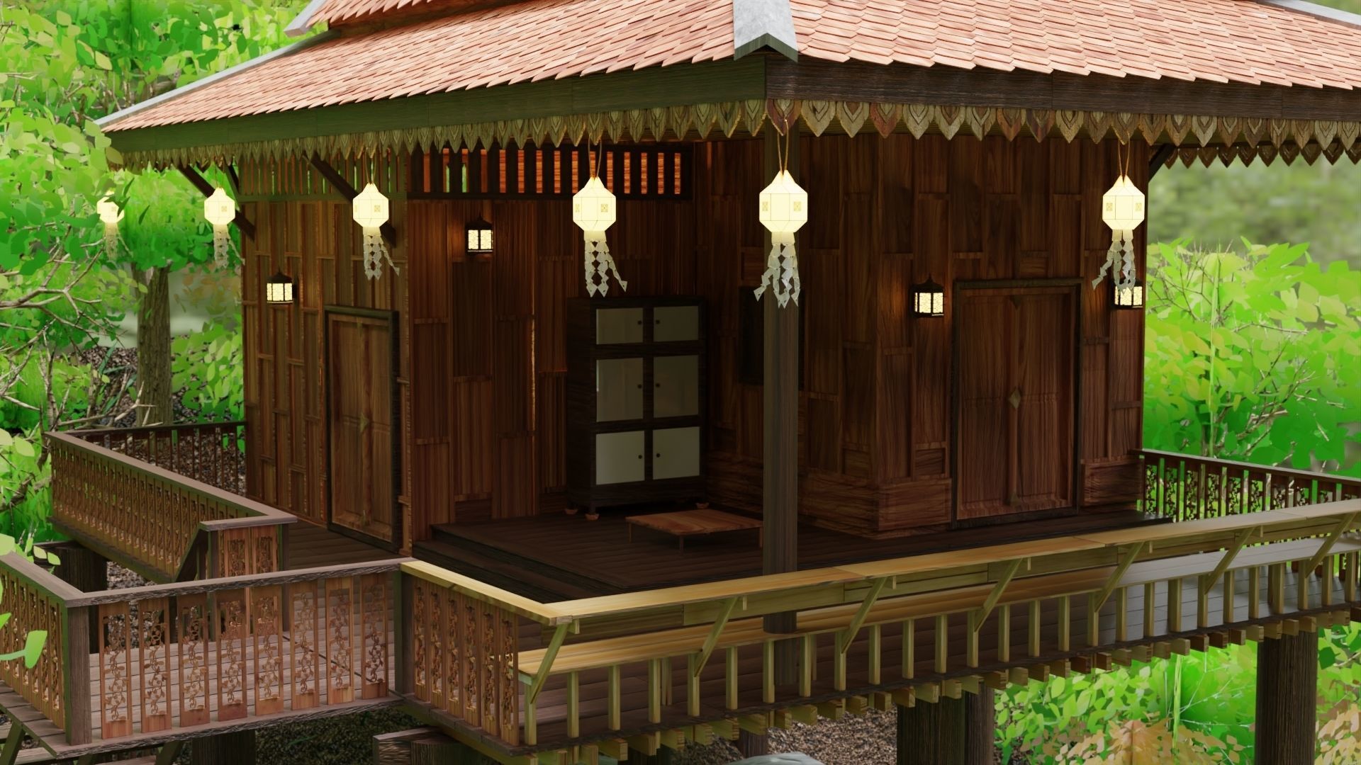 3D Thai style house 3D model | CGTrader