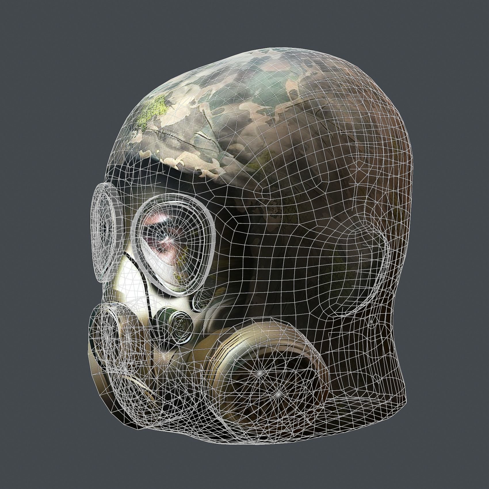 Helmet 3d model military combat Military scifi Low-poly Low-poly 3D model_9