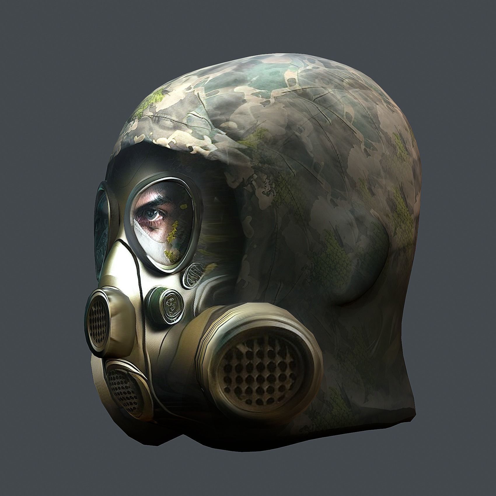 Helmet 3d model military combat Military scifi Low-poly Low-poly 3D model_6