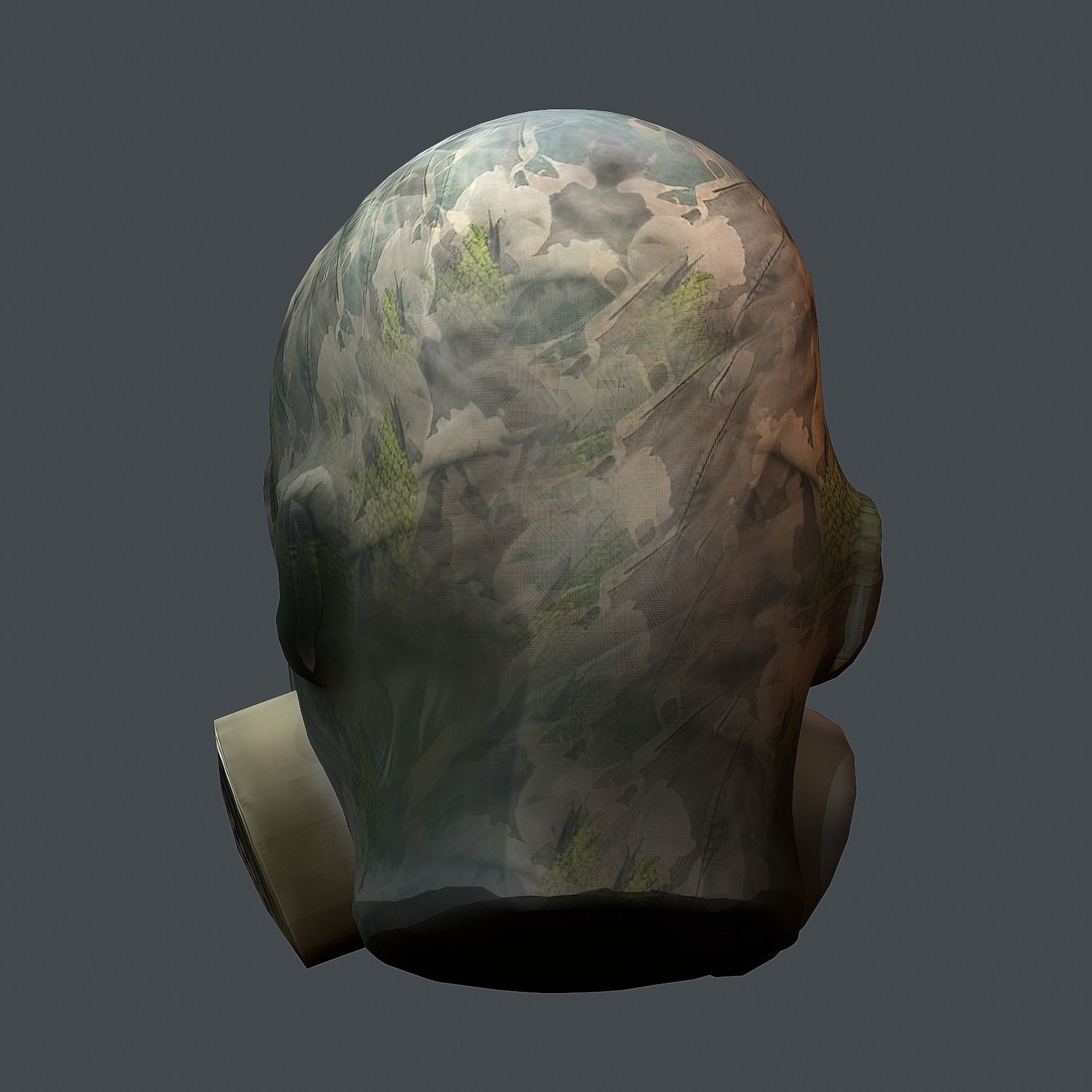 Helmet 3d model military combat Military scifi Low-poly Low-poly 3D model_7