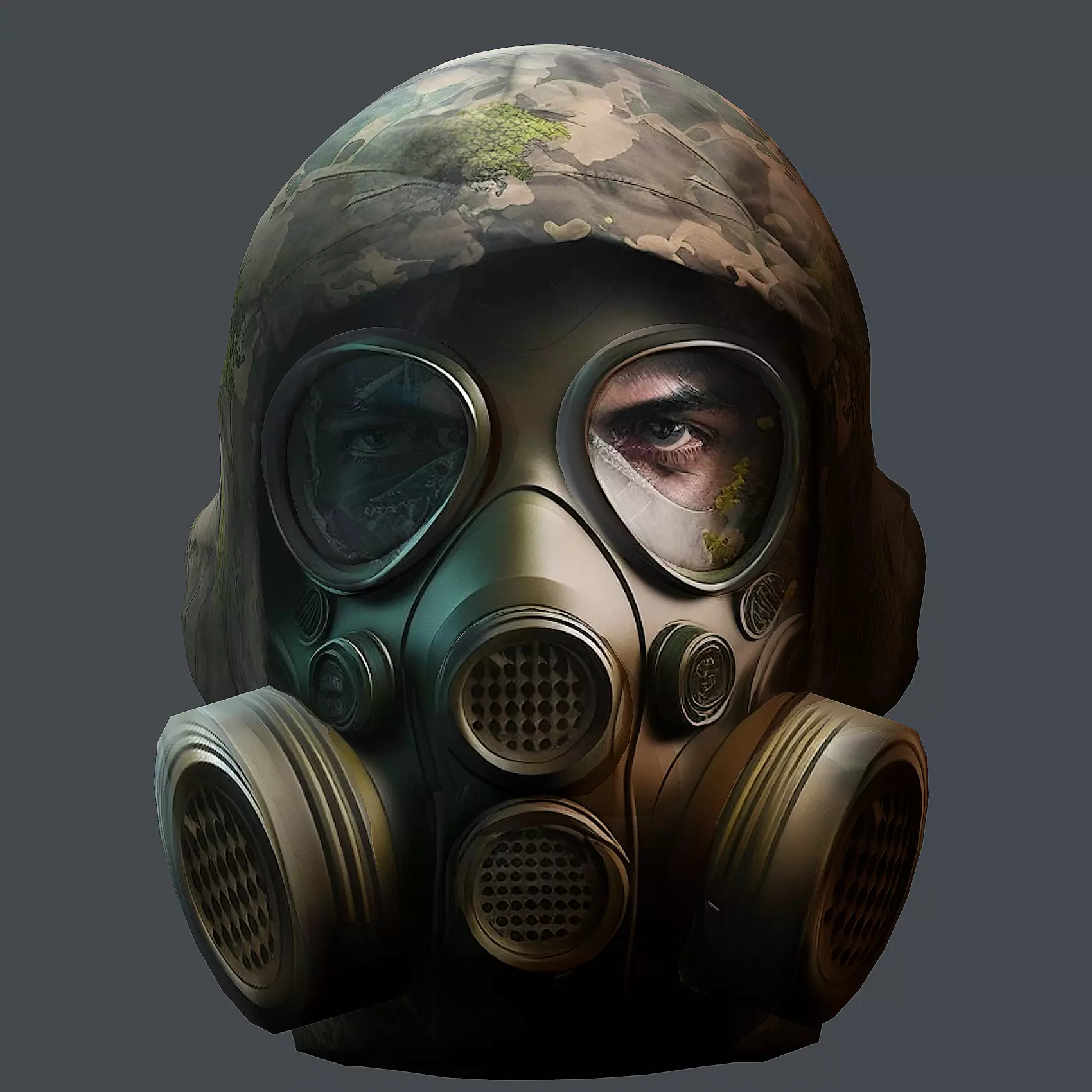 Helmet 3d model military combat Military scifi Low-poly Low-poly 3D model_0