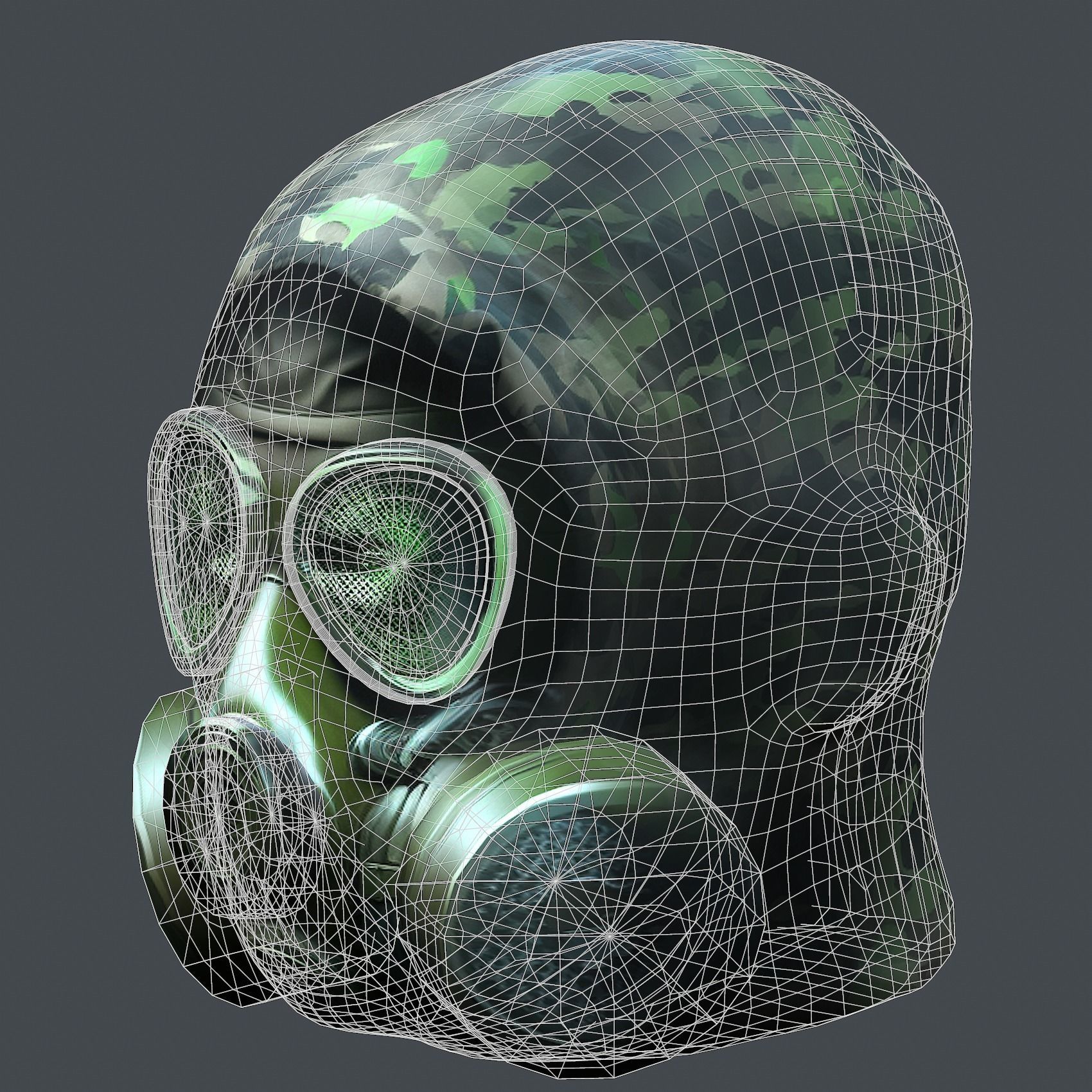 Helmet 3d model military combat Military scifi Low-poly 3D model Low-poly 3D model_9