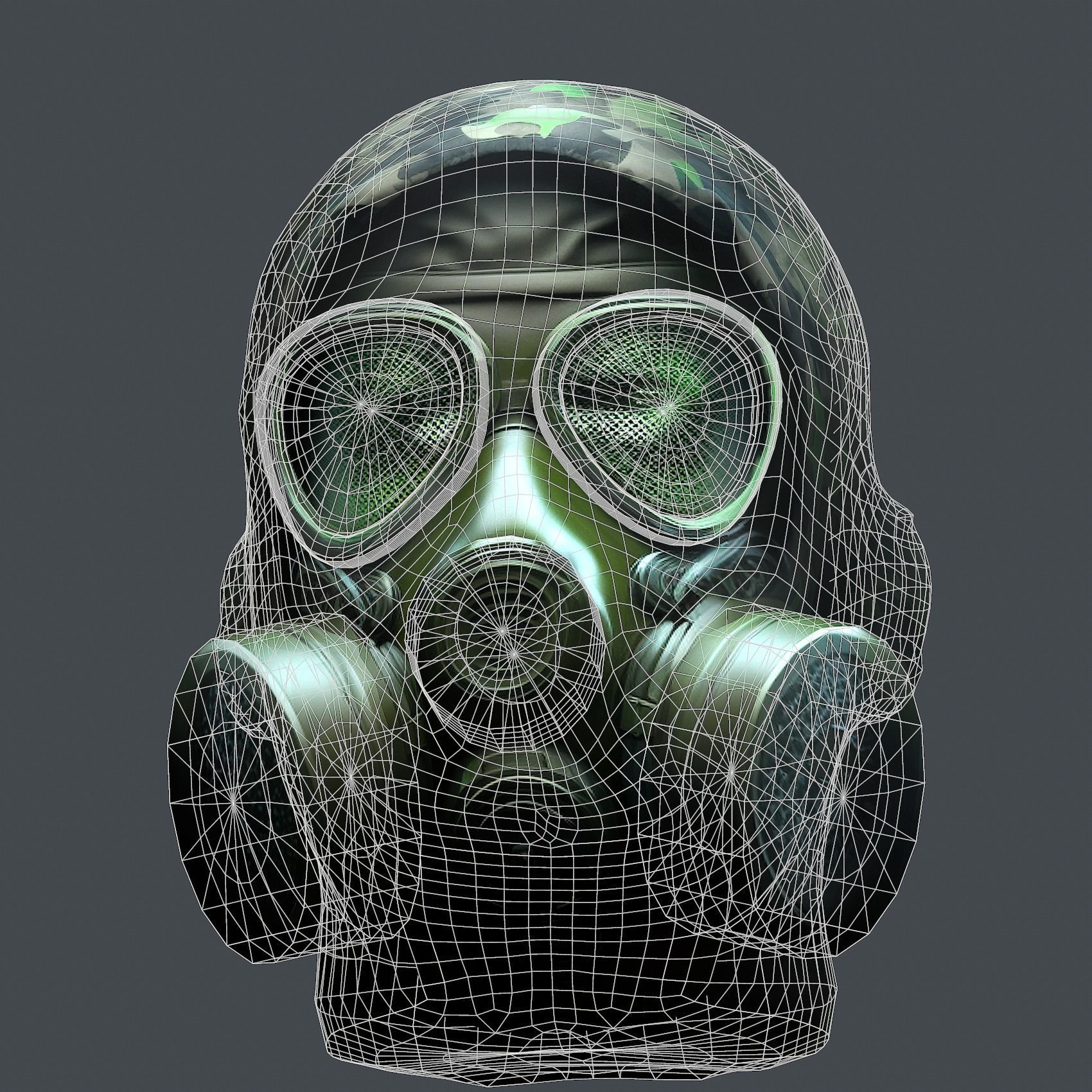 Helmet 3d model military combat Military scifi Low-poly 3D model Low-poly 3D model_10