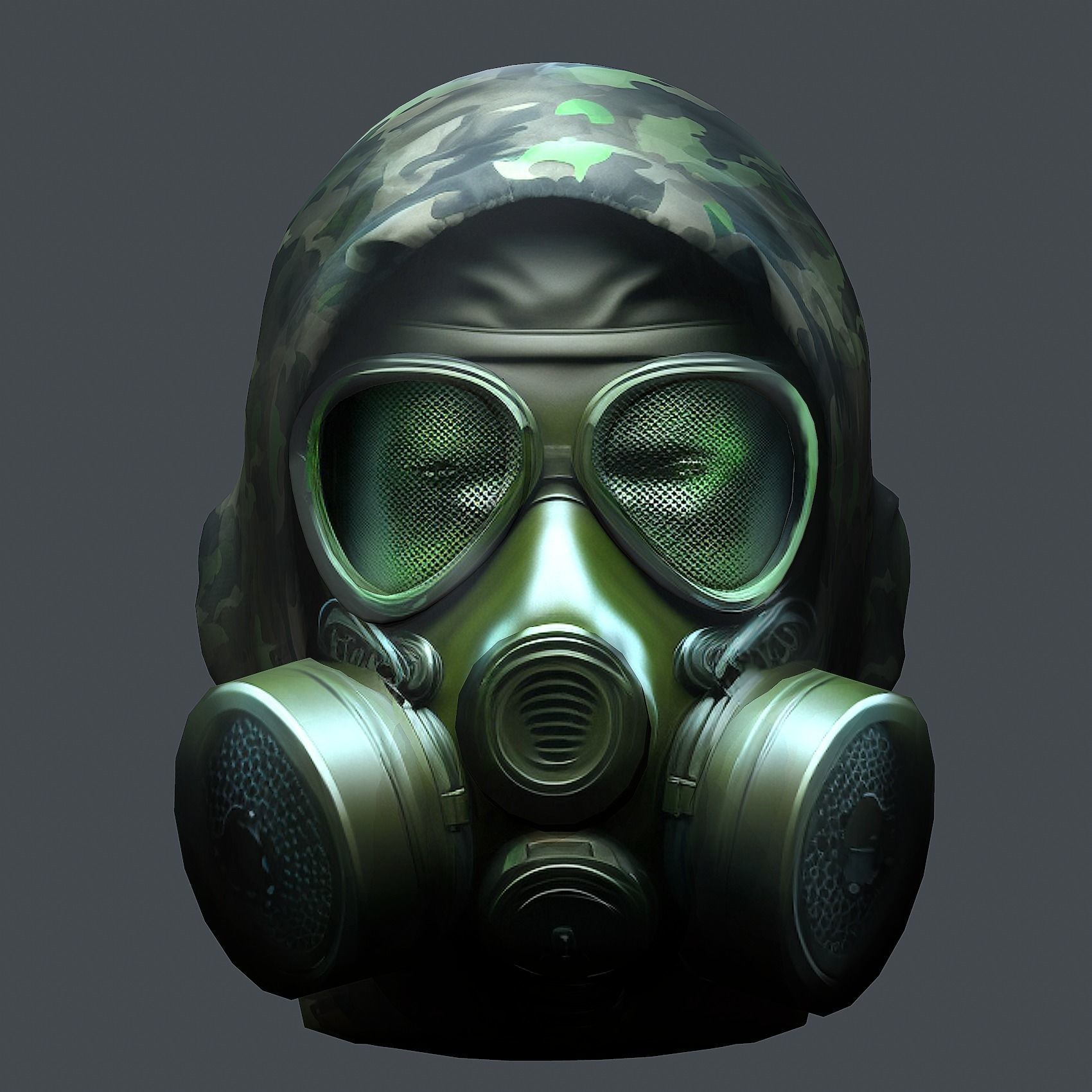 Helmet 3d model military combat Military scifi Low-poly 3D model Low-poly 3D model_1