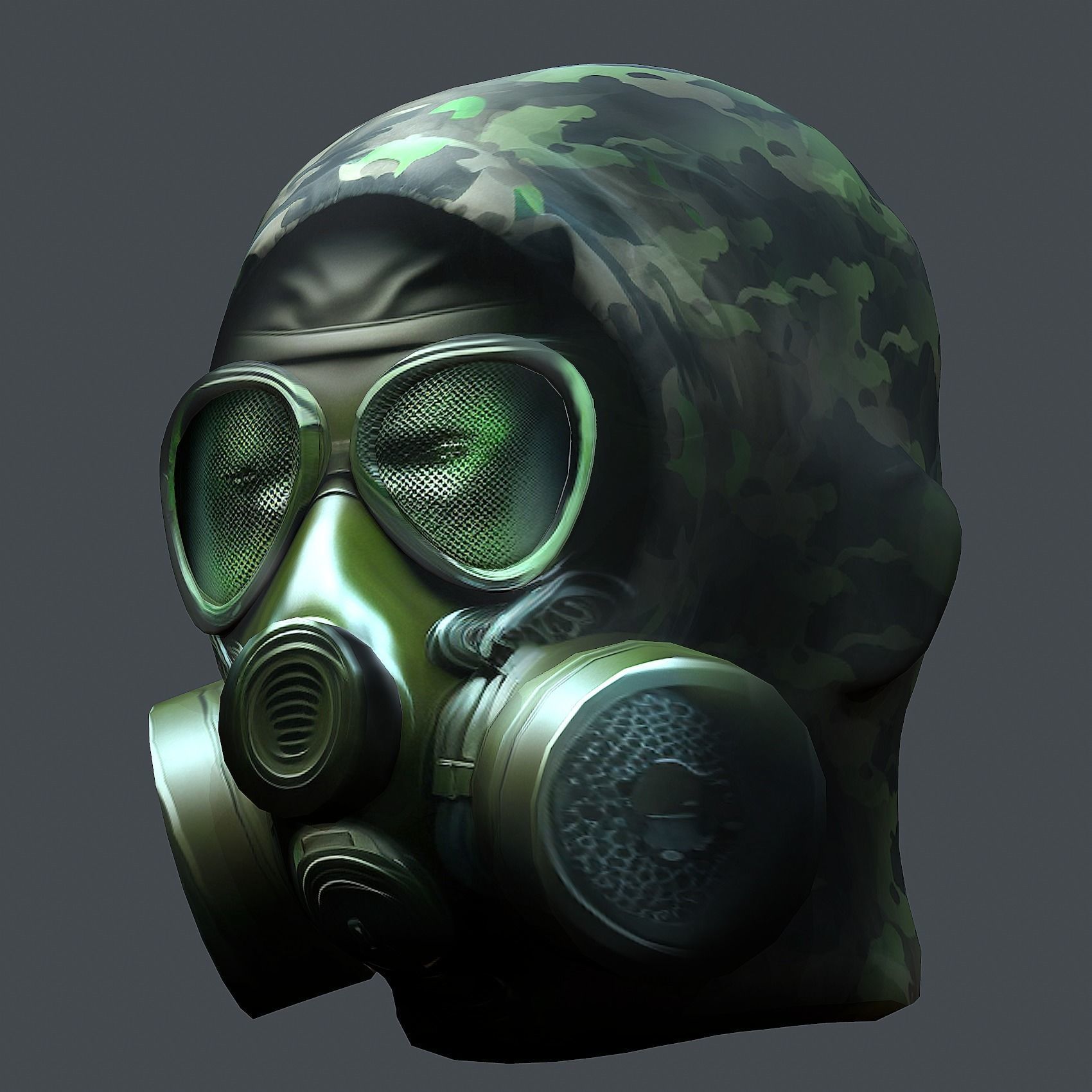 Helmet 3d model military combat Military scifi Low-poly 3D model Low-poly 3D model_2