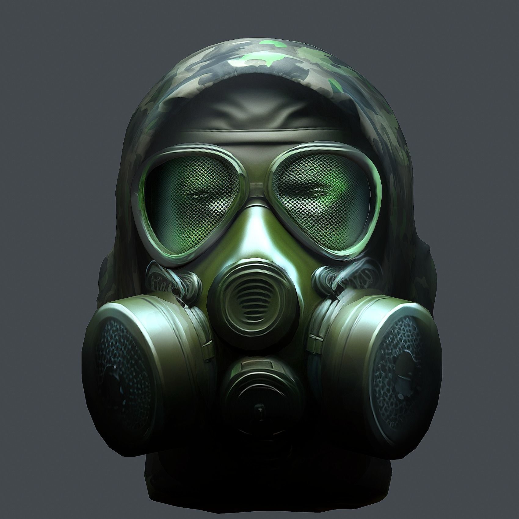 Helmet 3d model military combat Military scifi Low-poly 3D model Low-poly 3D model_5