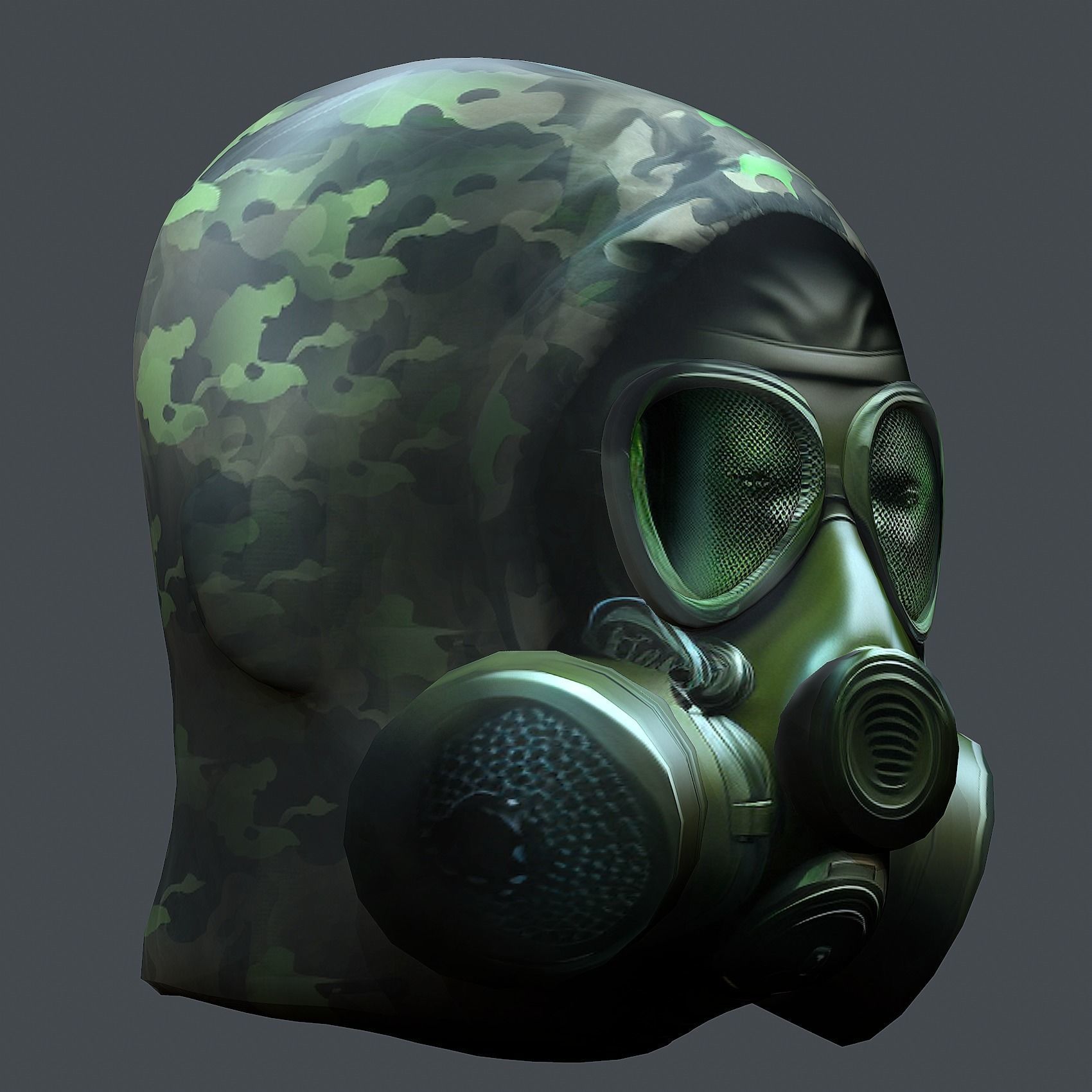 Helmet 3d model military combat Military scifi Low-poly 3D model Low-poly 3D model_6