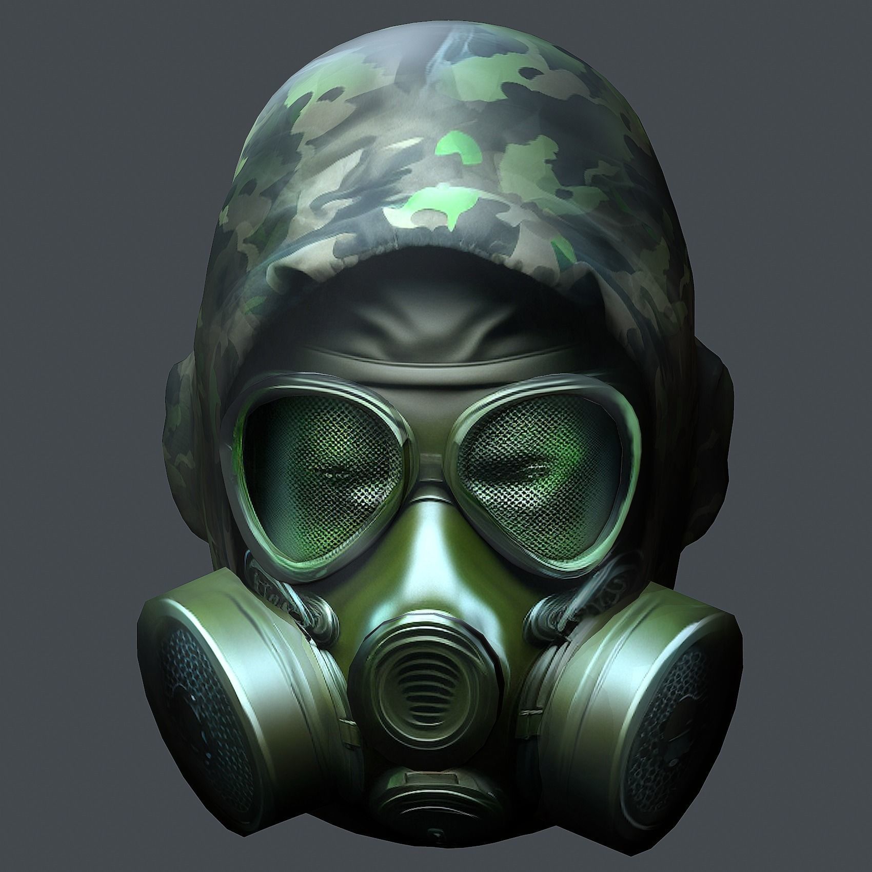 Helmet 3d model military combat Military scifi Low-poly 3D model Low-poly 3D model_4