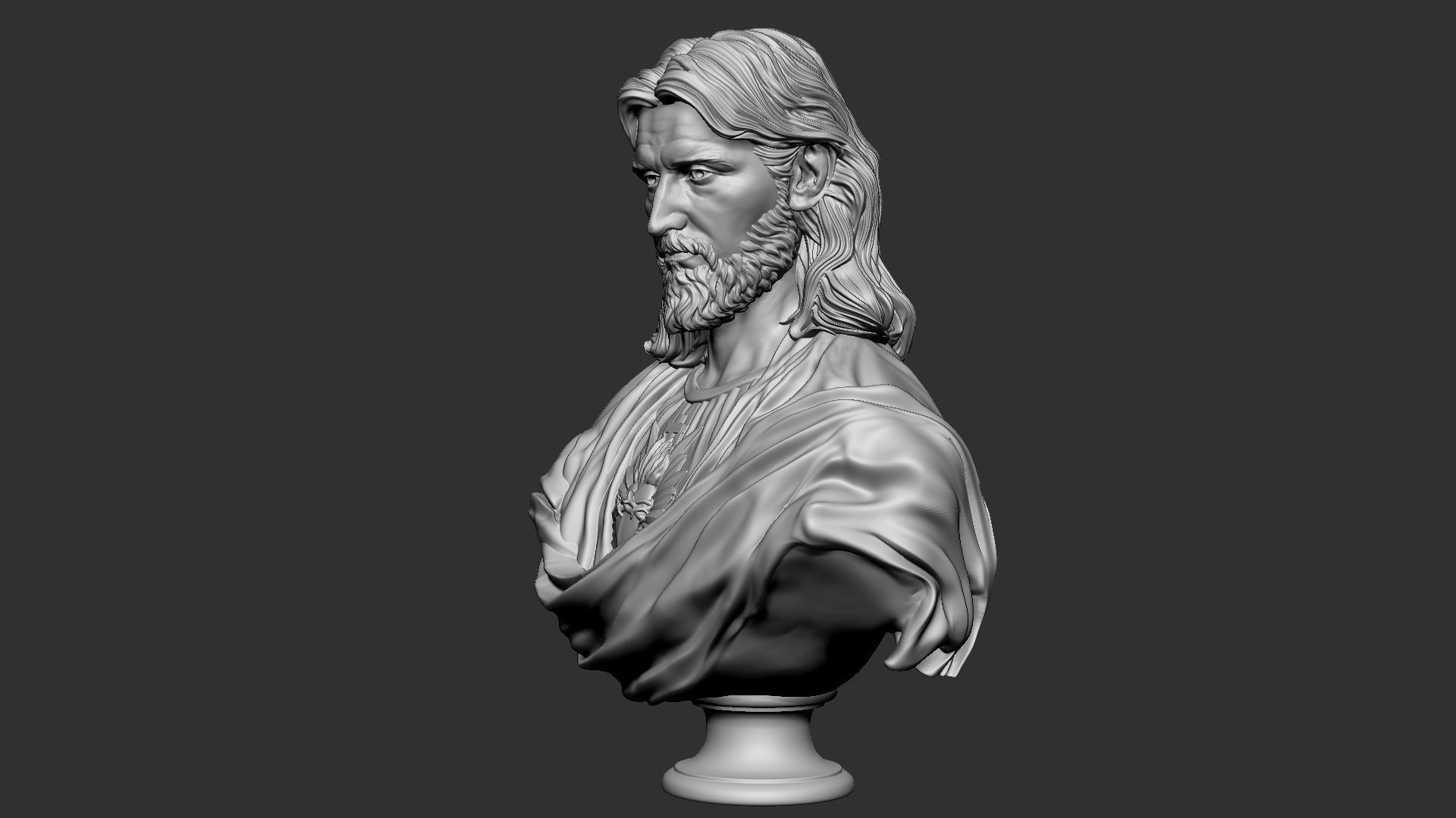 Jesus Bust 02 3D print model_29