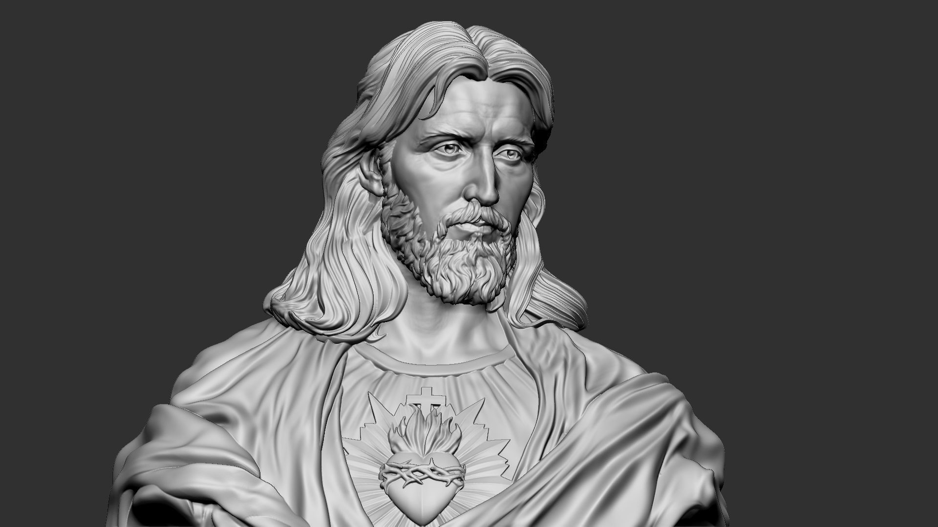 Jesus Bust 02 3D print model_17