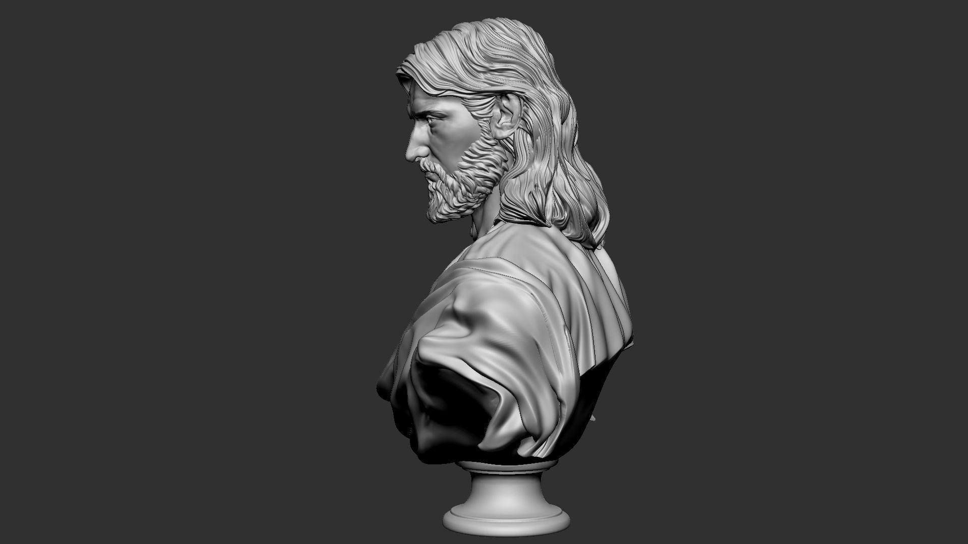 Jesus Bust 02 3D print model_2