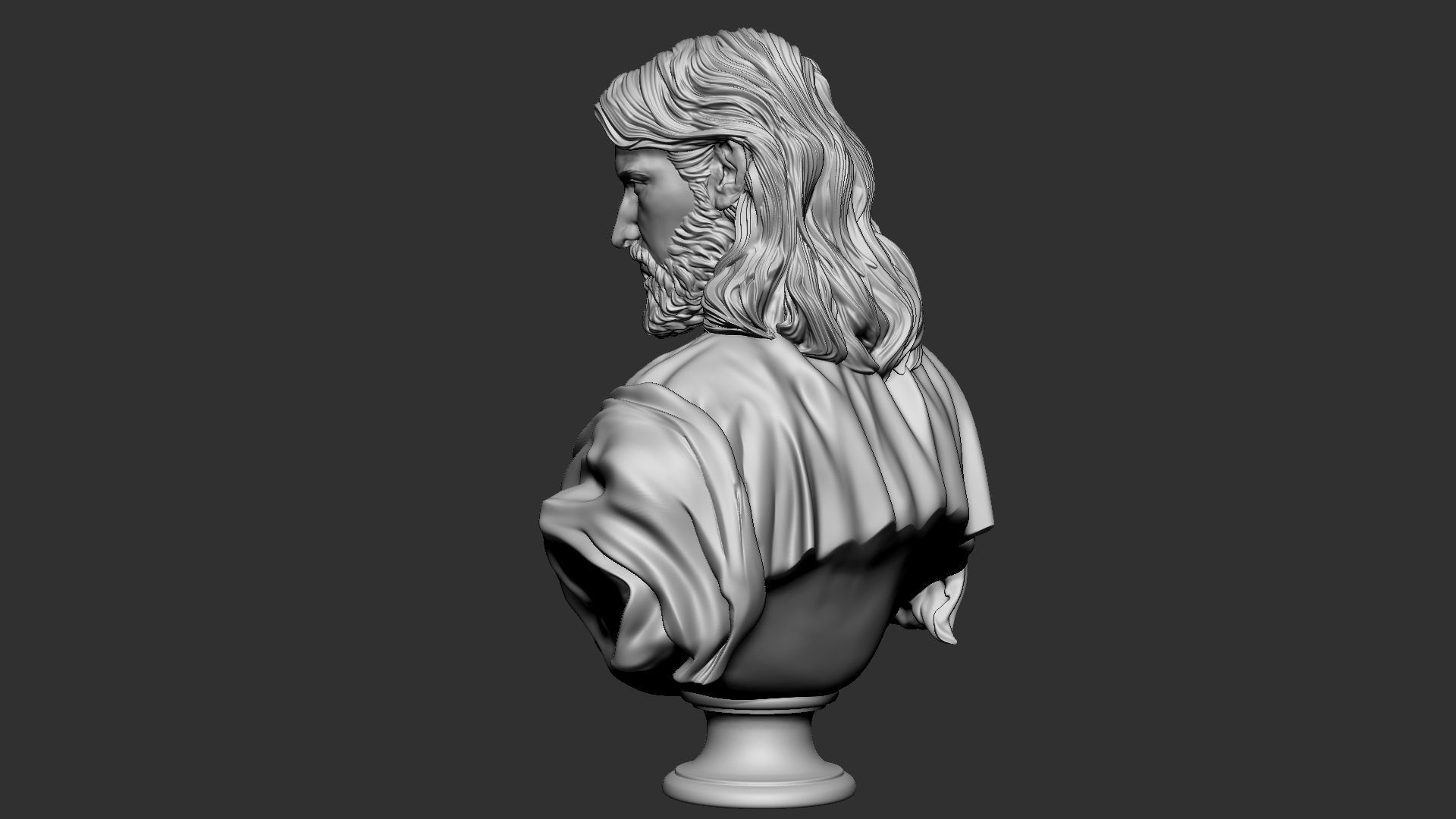 Jesus Bust 02 3D print model_3
