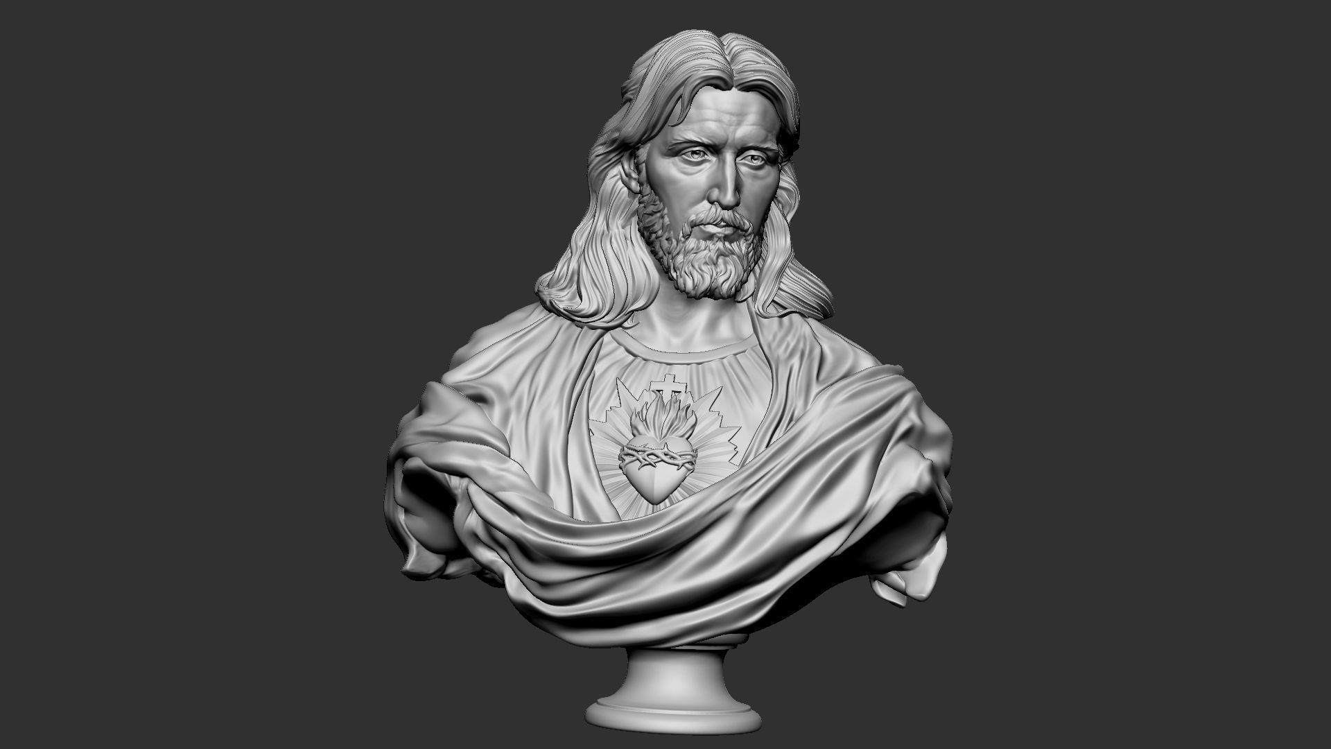 Jesus Bust 02 3D print model_16