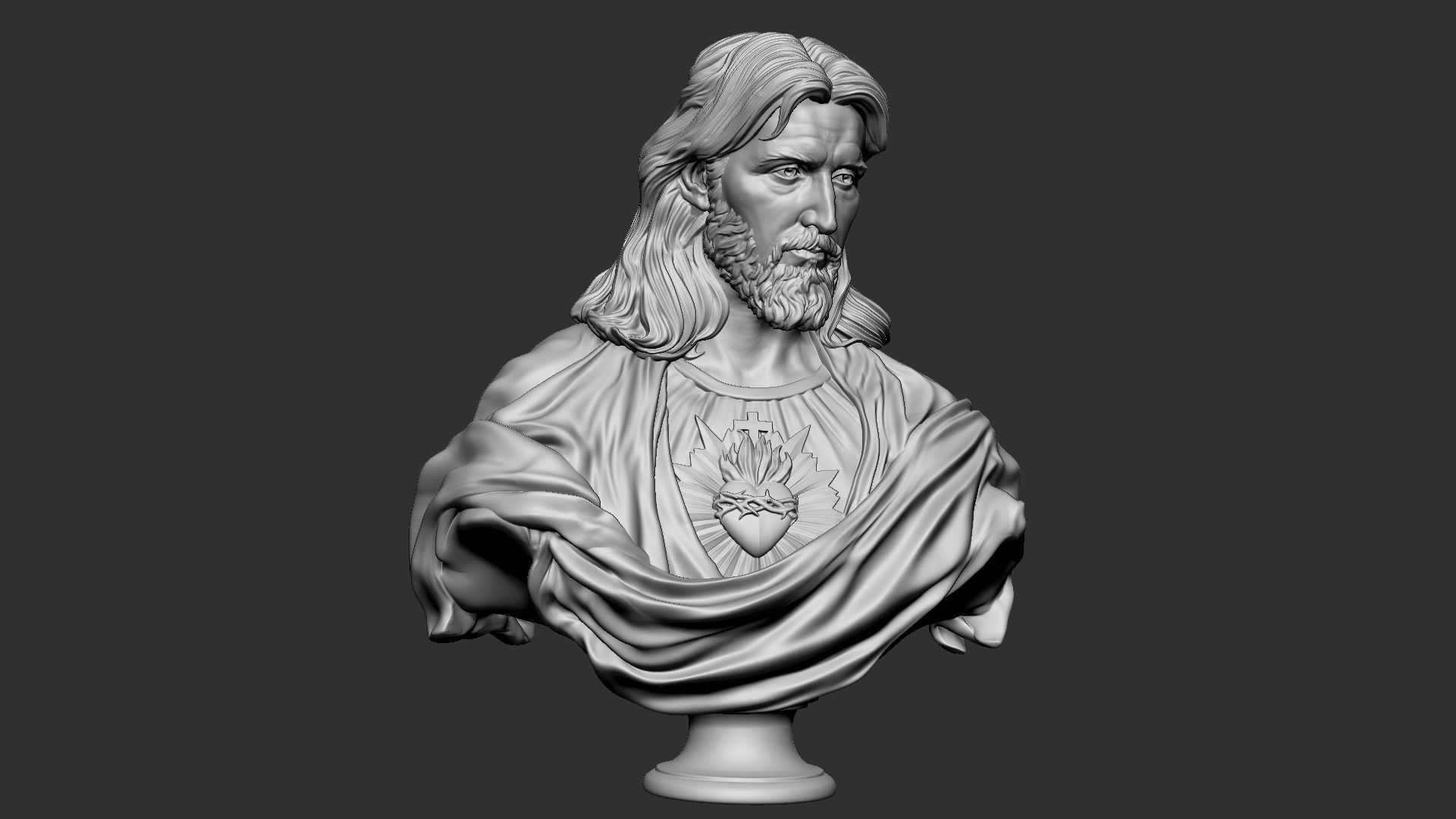 Jesus Bust 02 3D print model_15