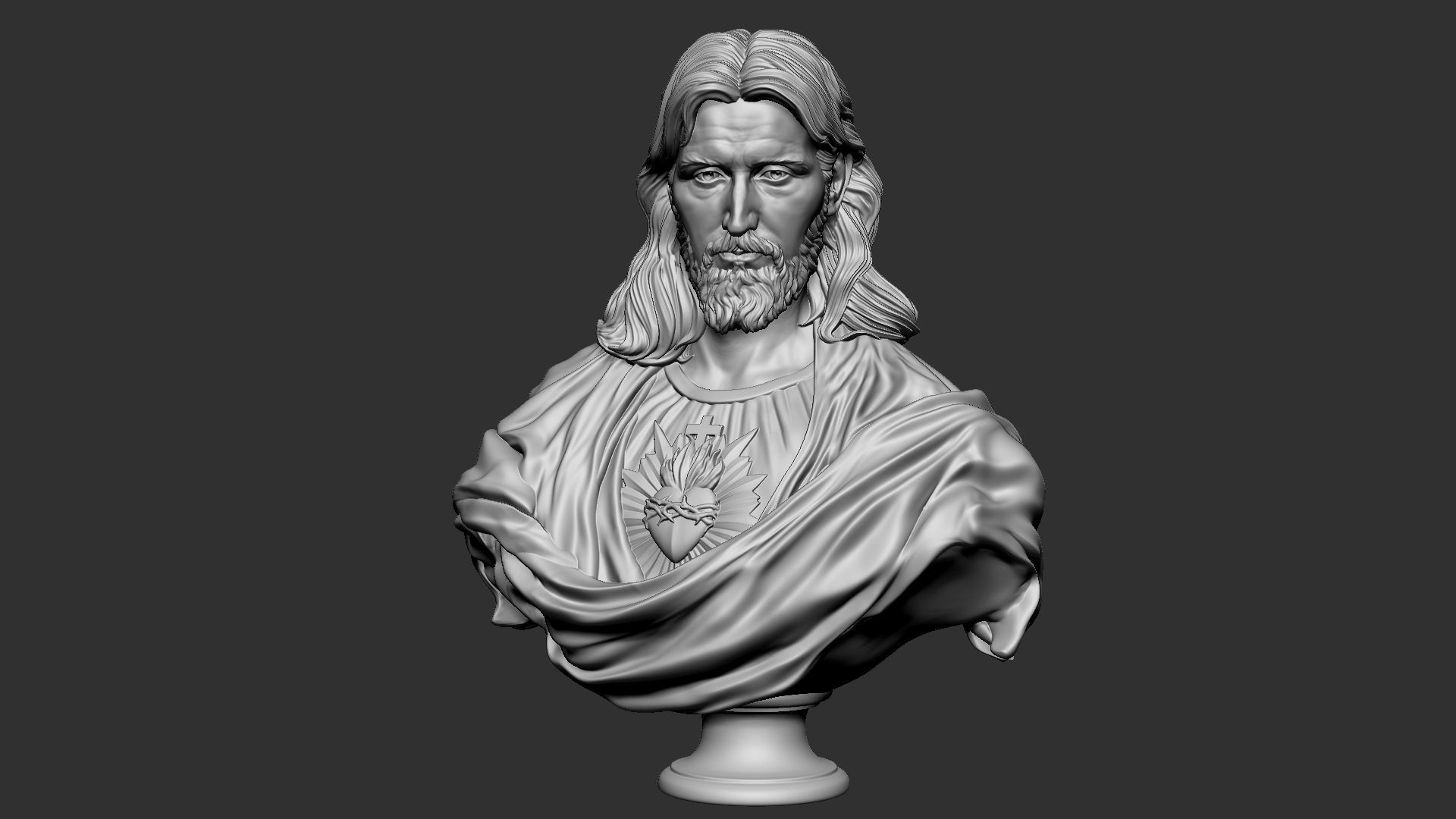 Jesus Bust 02 3D print model_26
