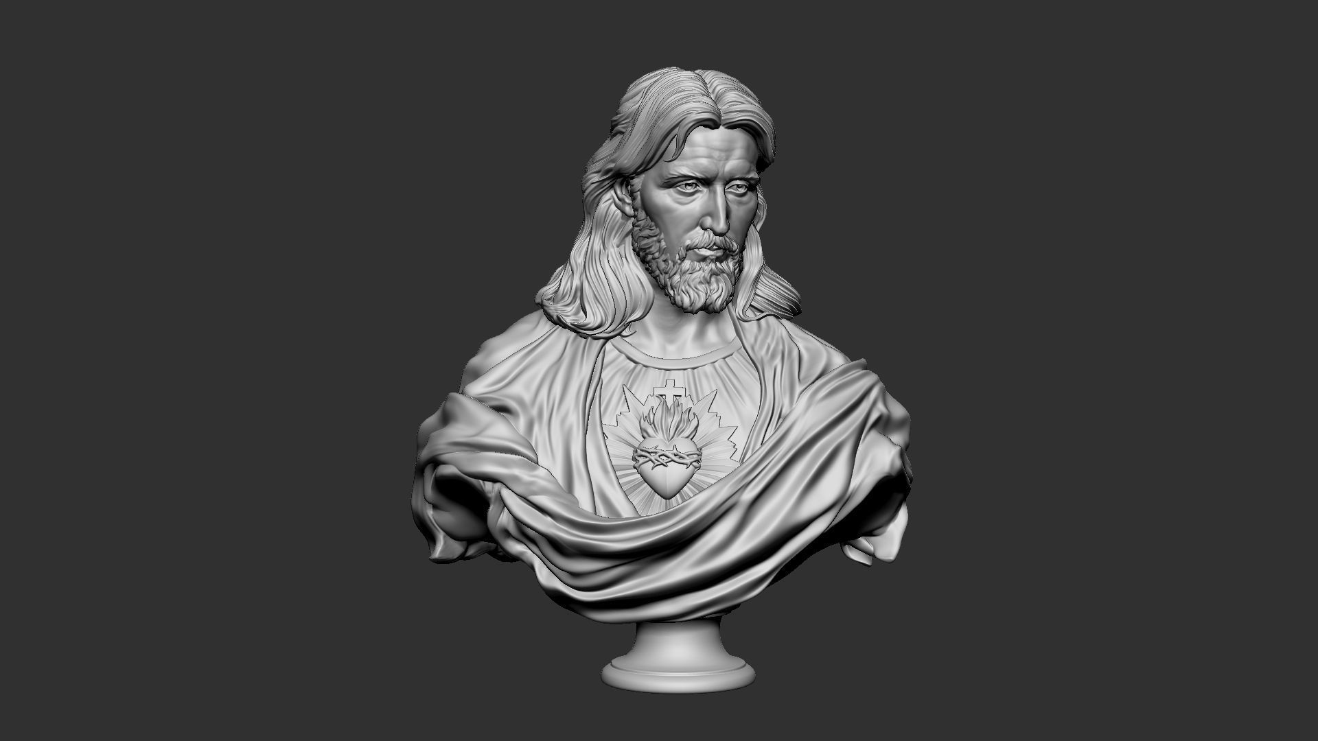 Jesus Bust 02 3D print model_9