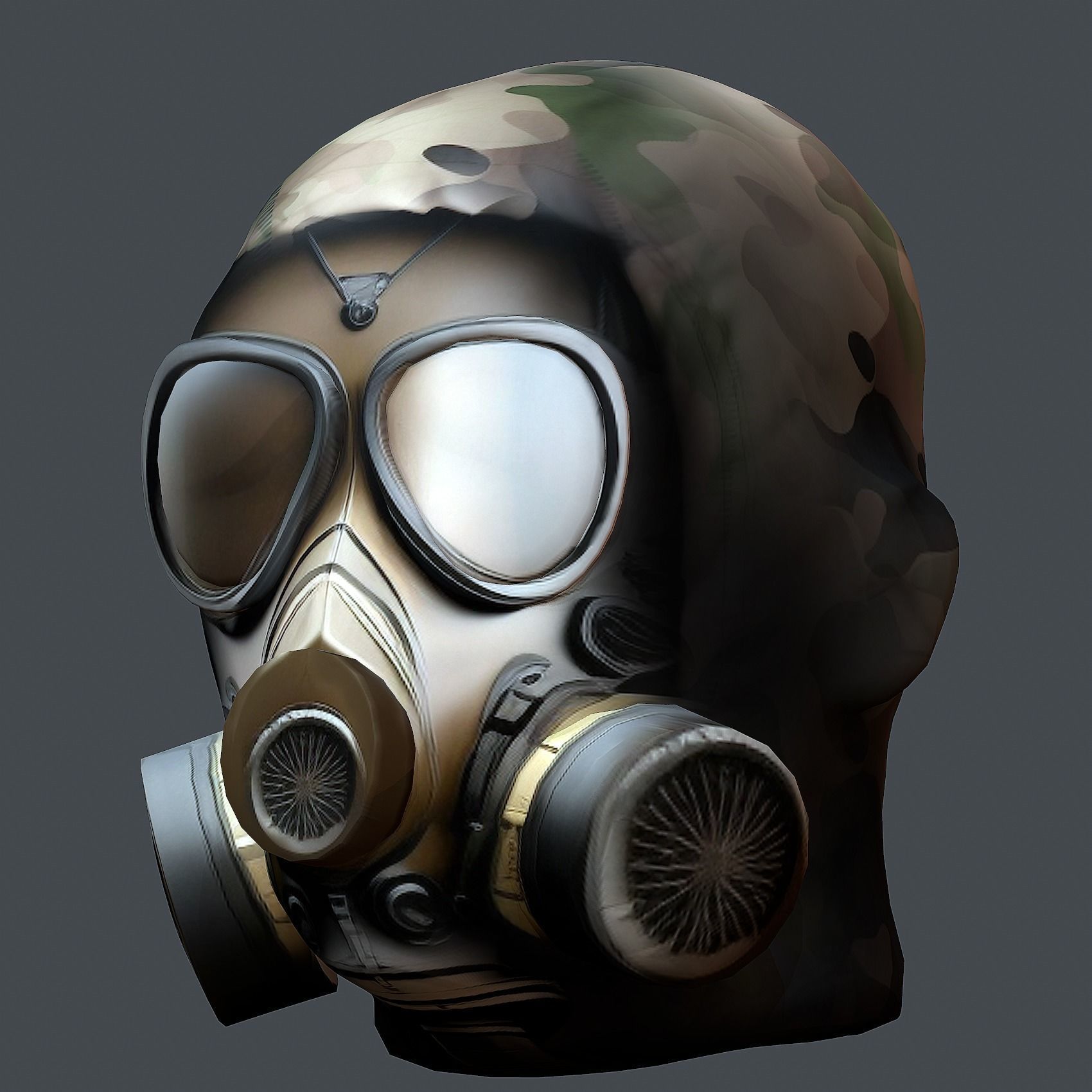 Helmet 3d model military combat Military Low-poly 3D model_2