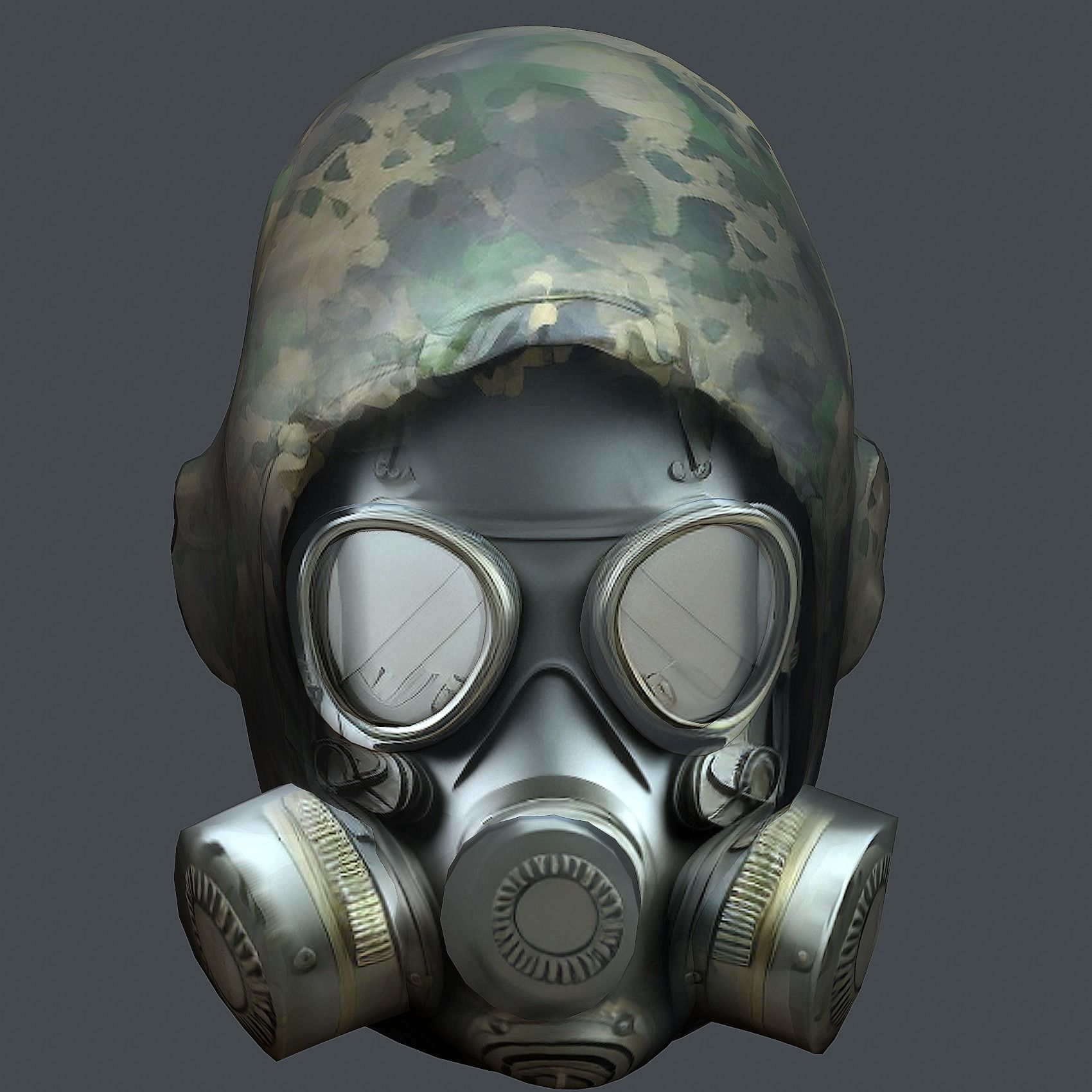 Helmet 3d model military combat Military Low-poly 3D model_4