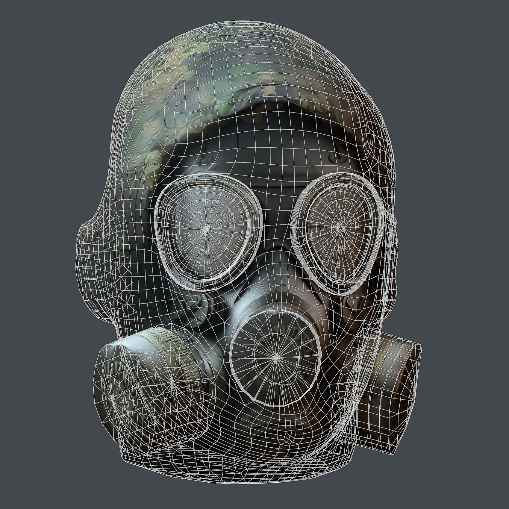 Helmet 3d model military combat Military Low-poly 3D model_9