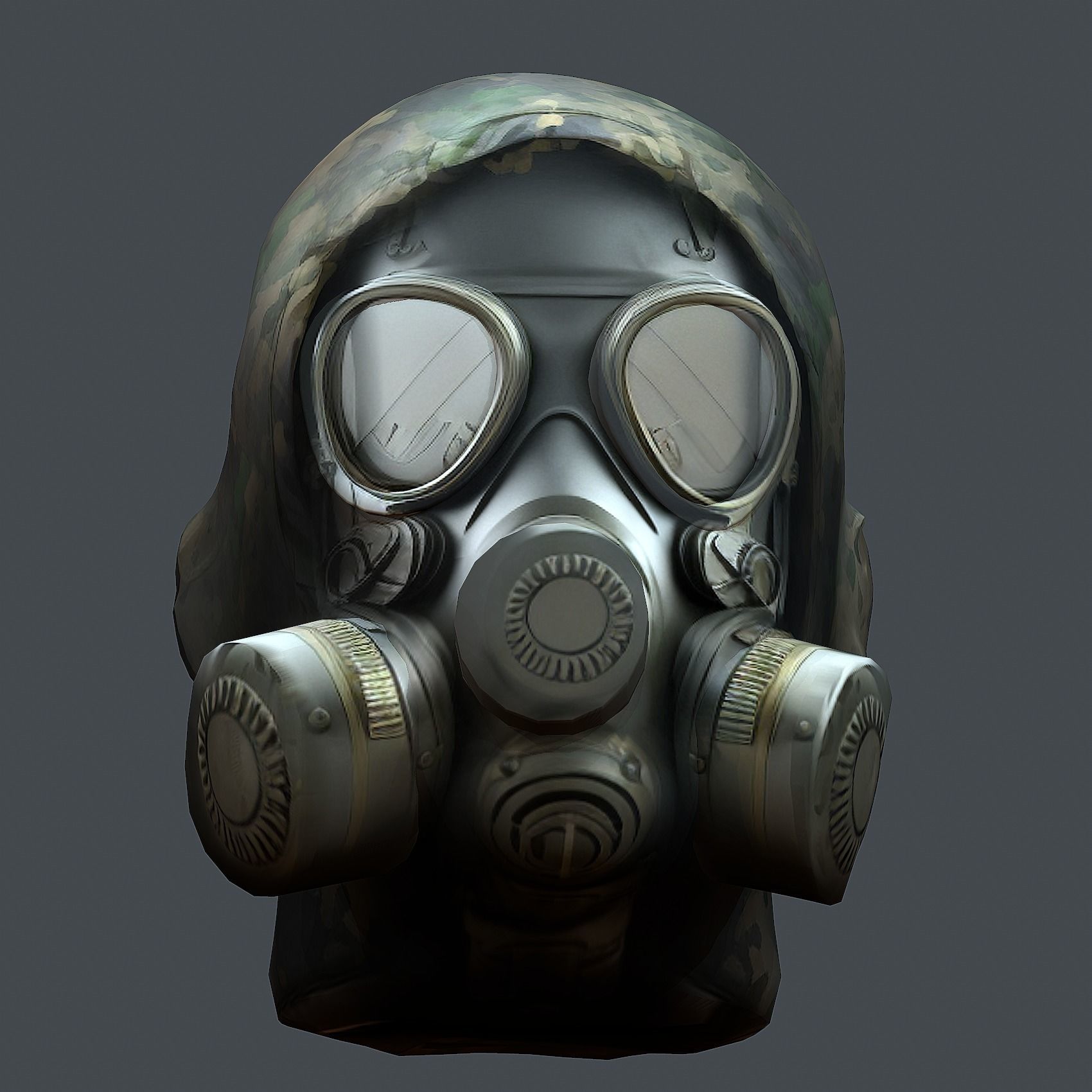 Helmet 3d model military combat Military Low-poly 3D model_5