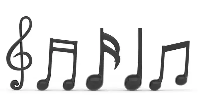 Music Notes 3D model