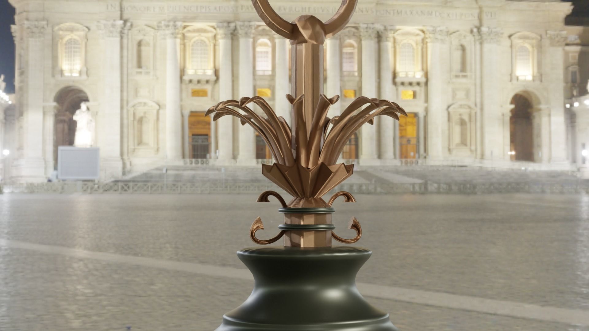 Wrought street lamp retro iron work 3D model | CGTrader