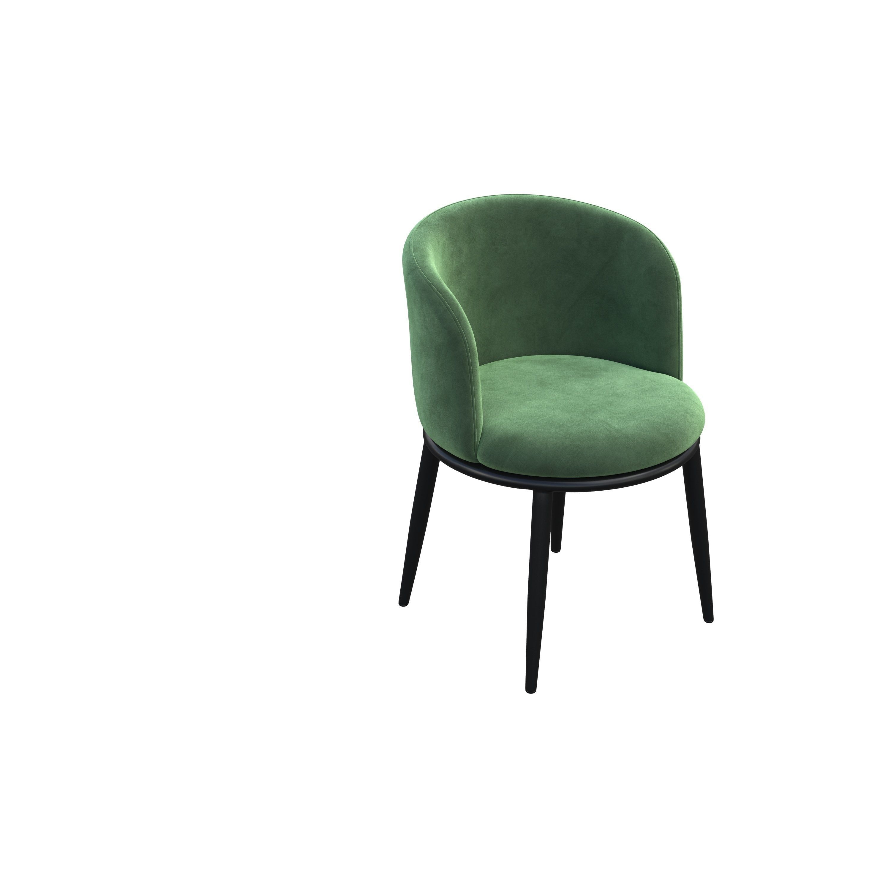 chair dining - velvet 3D model_7