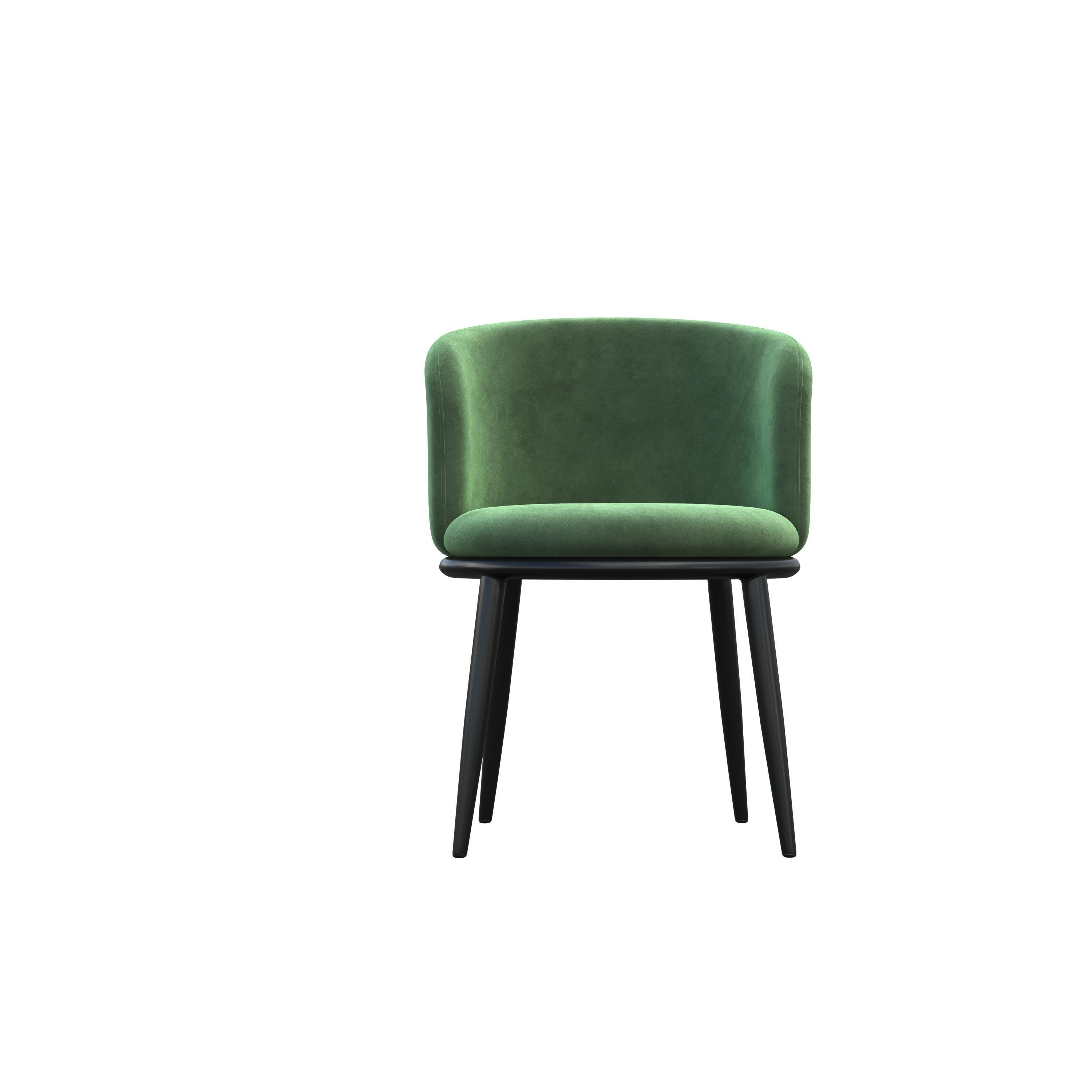 chair dining - velvet 3D model_1