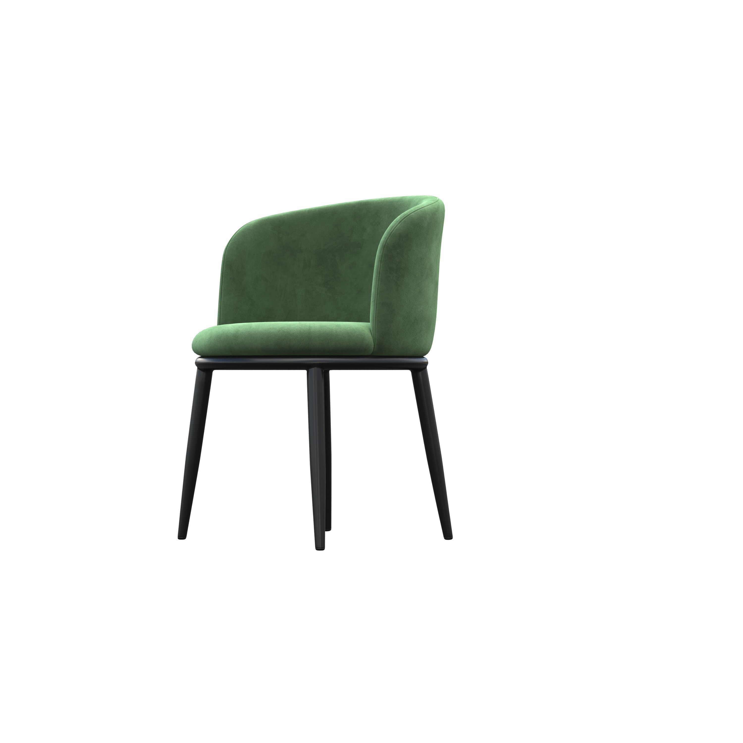 chair dining - velvet 3D model_3