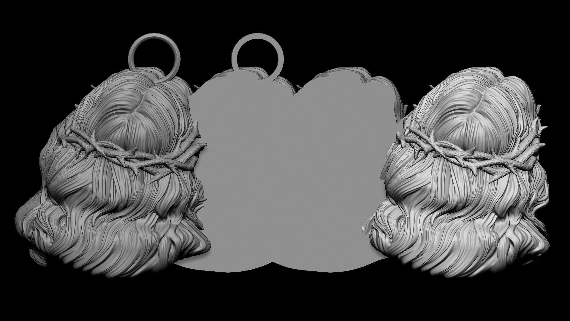 Jesus Head 01 3D print model_13